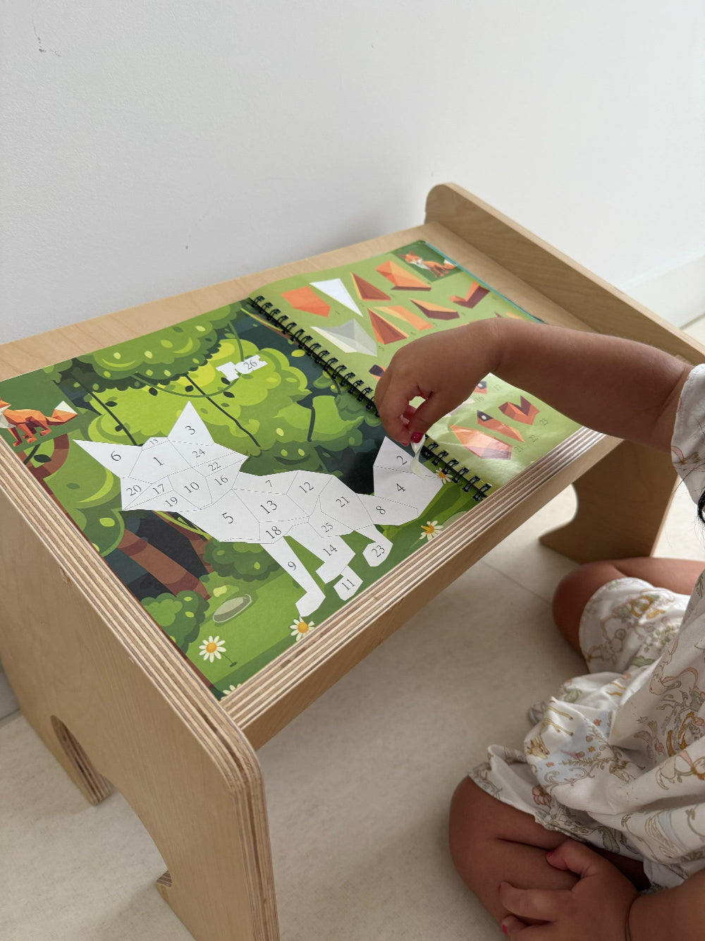 Children's Lap Desk in Natural Birch | Montessori Floor Table