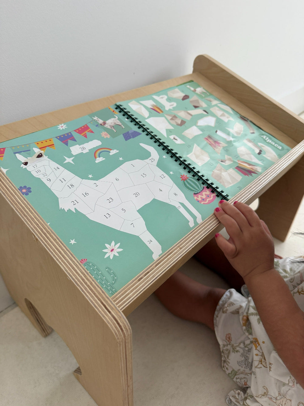 Children's Lap Desk in Natural Birch | Montessori Floor Table