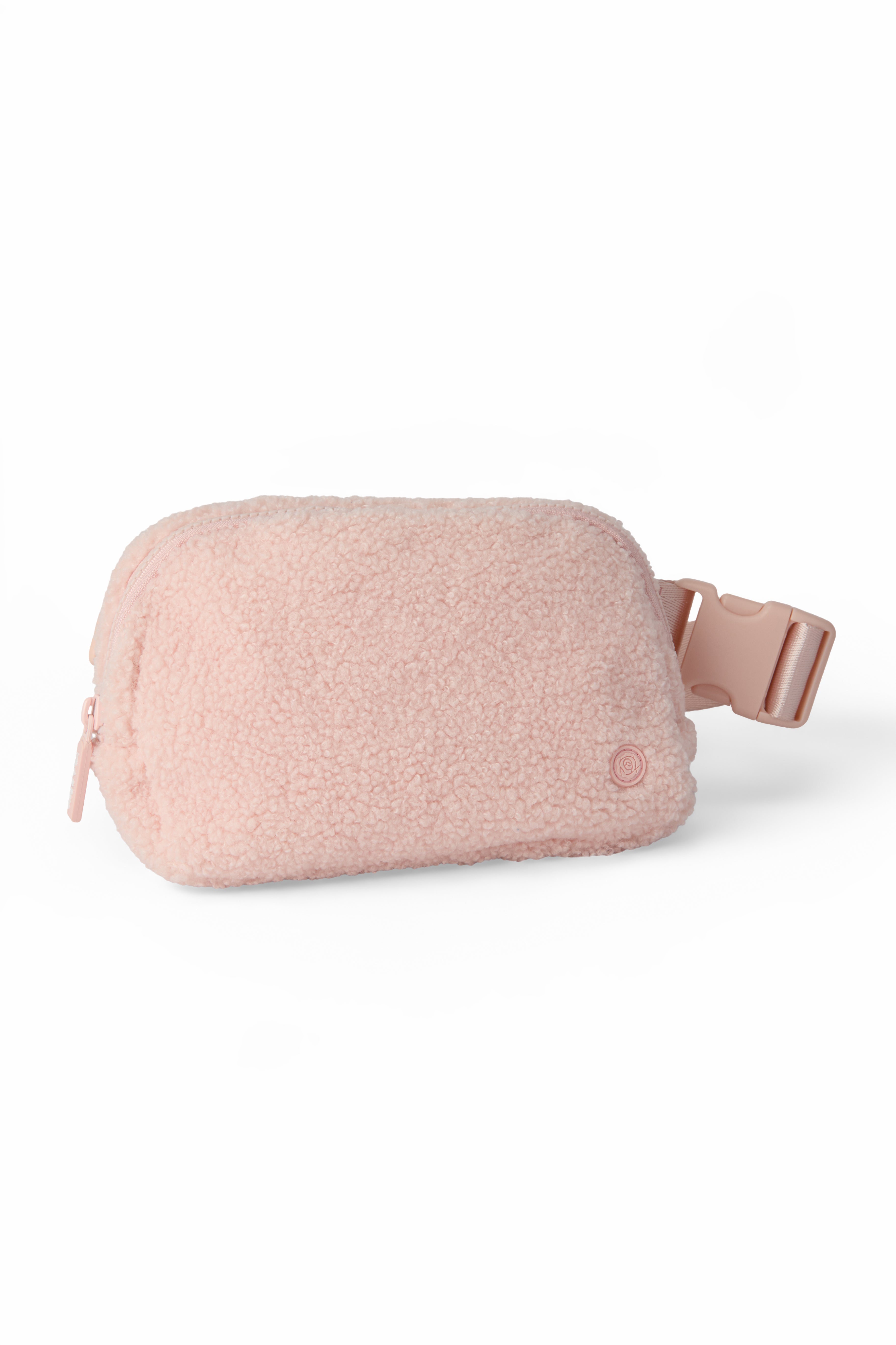 Light Pink Fleece Belt Bag