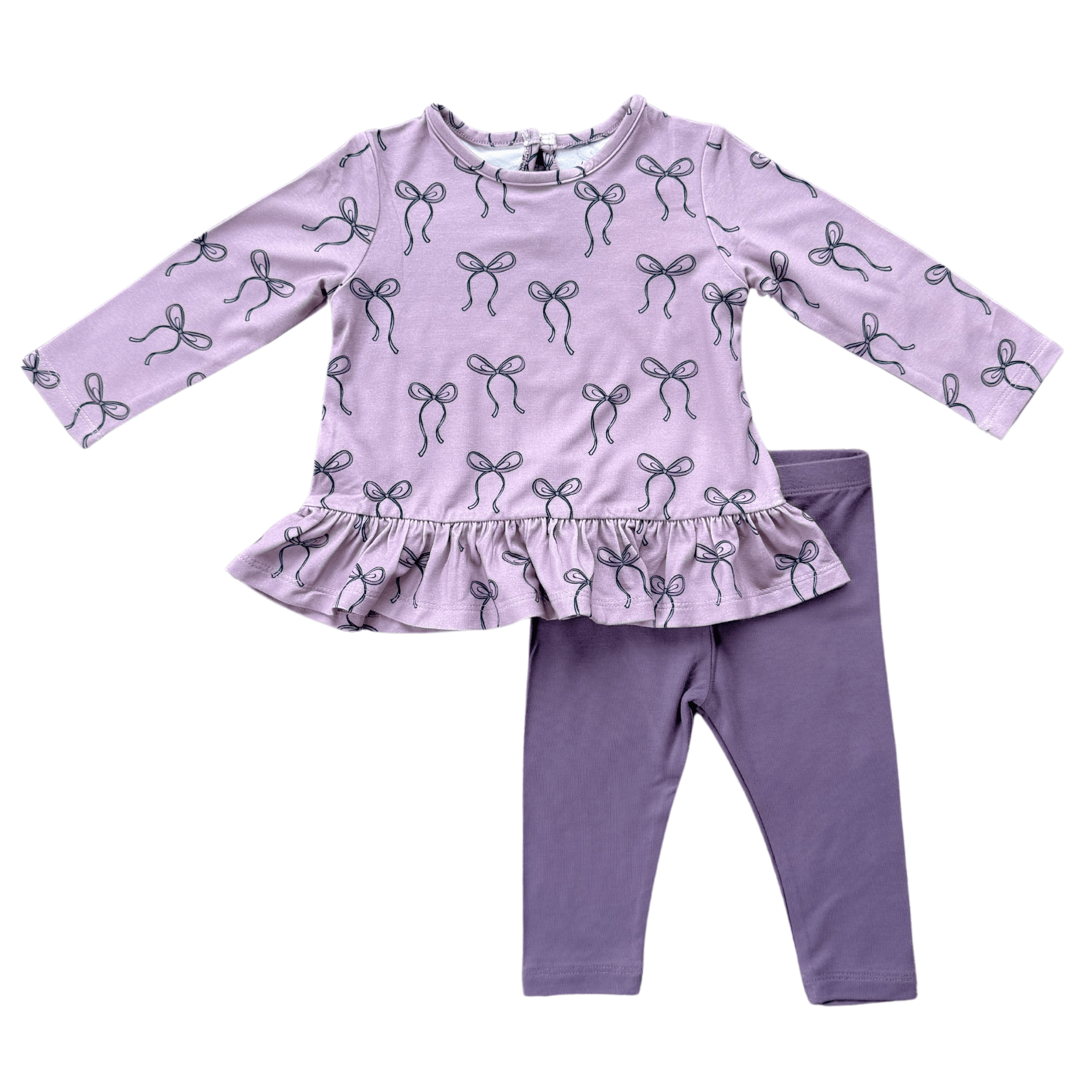 Girl's Long Sleeve Peplum Set
