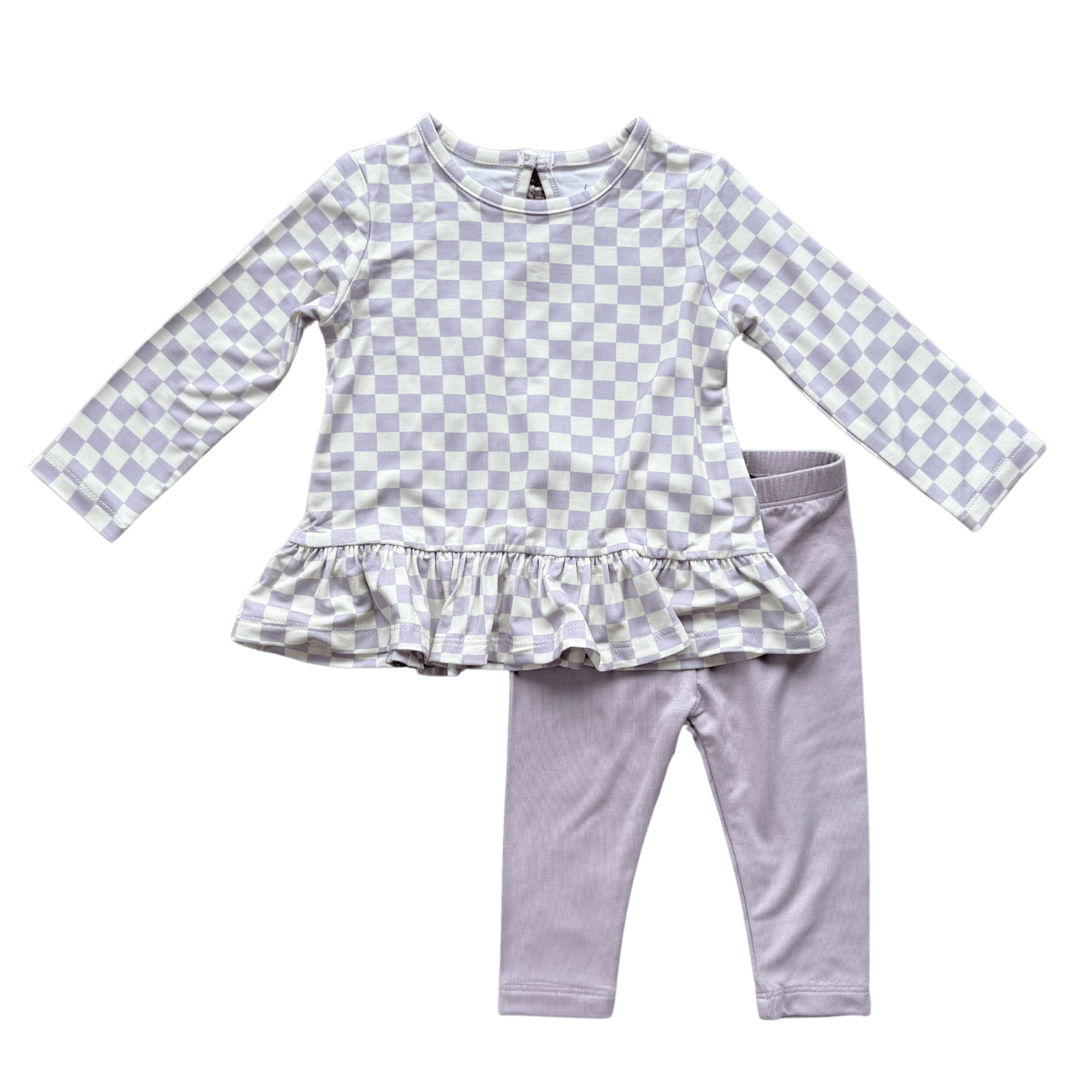 Girl's Long Sleeve Peplum Set
