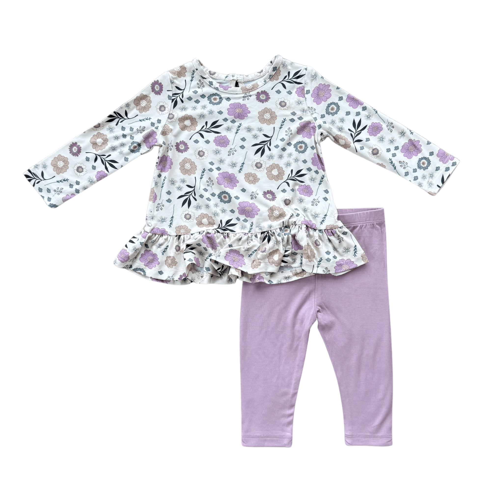 Girl's Long Sleeve Peplum Set