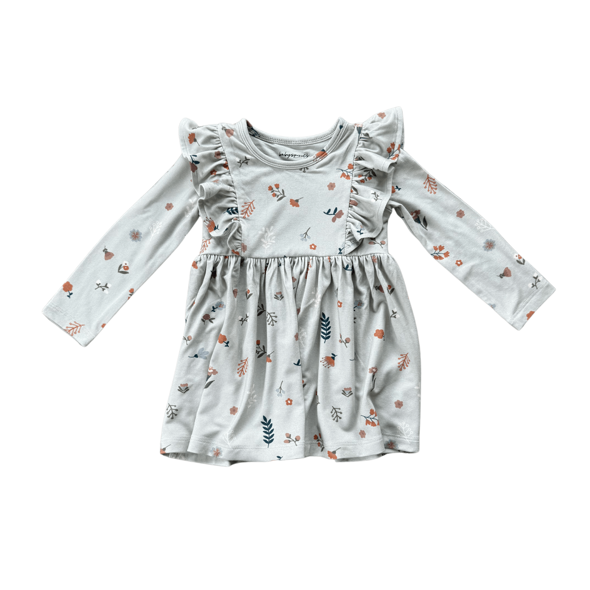 Girl's Long Sleeve Ruffle Dress
