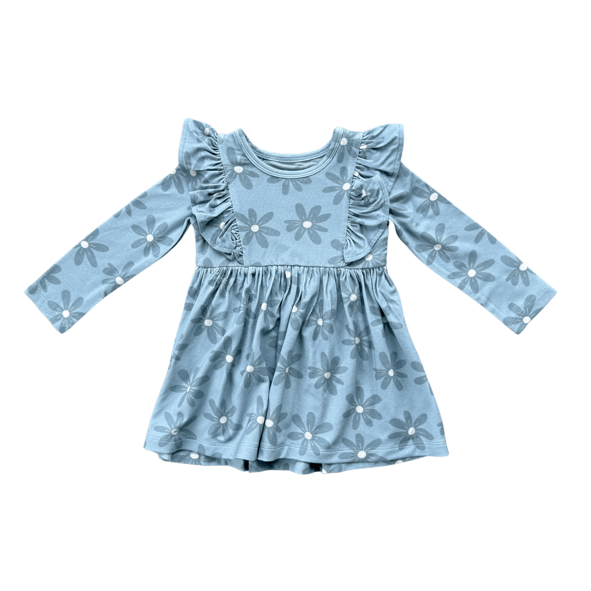 Girl's Long Sleeve Ruffle Dress