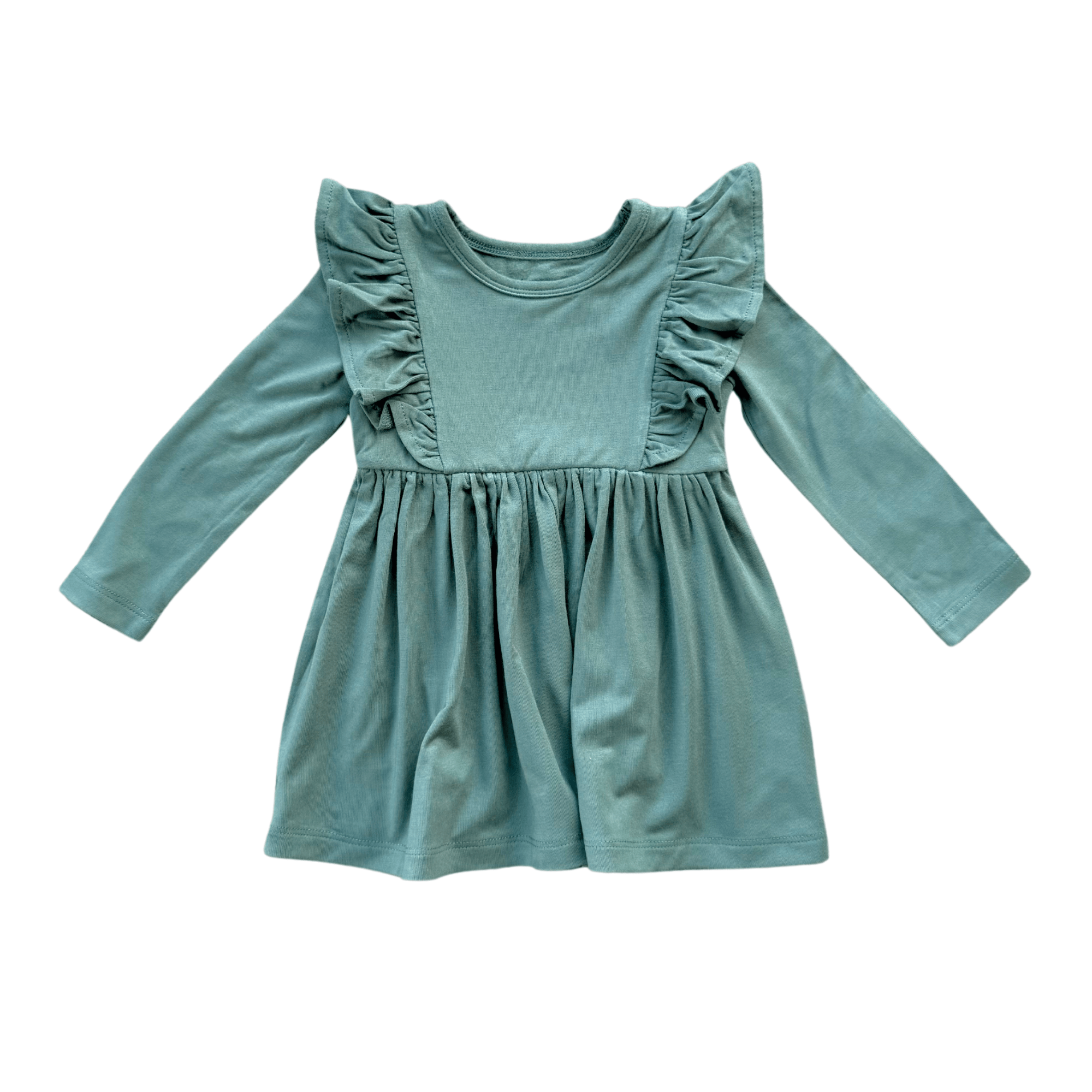 Girl's Long Sleeve Ruffle Dress