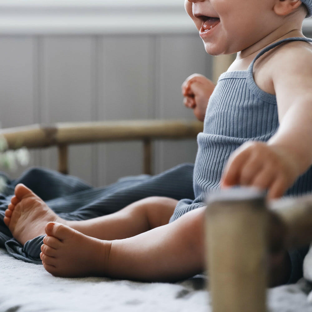 The Tank Onesie - Slate Tank Onesie Lovely Littles