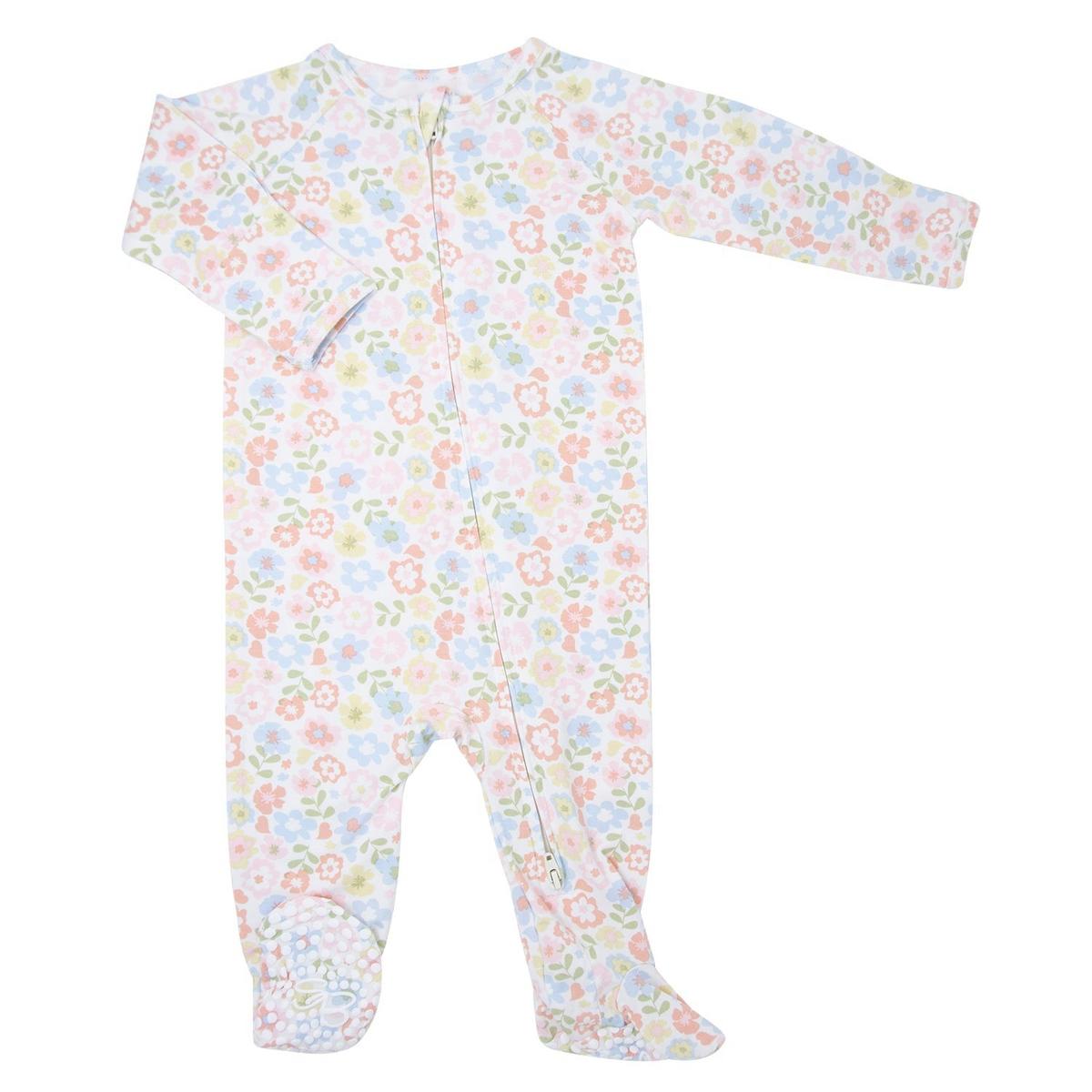 Luxaboo Zipper Footie - Pretty Pansy