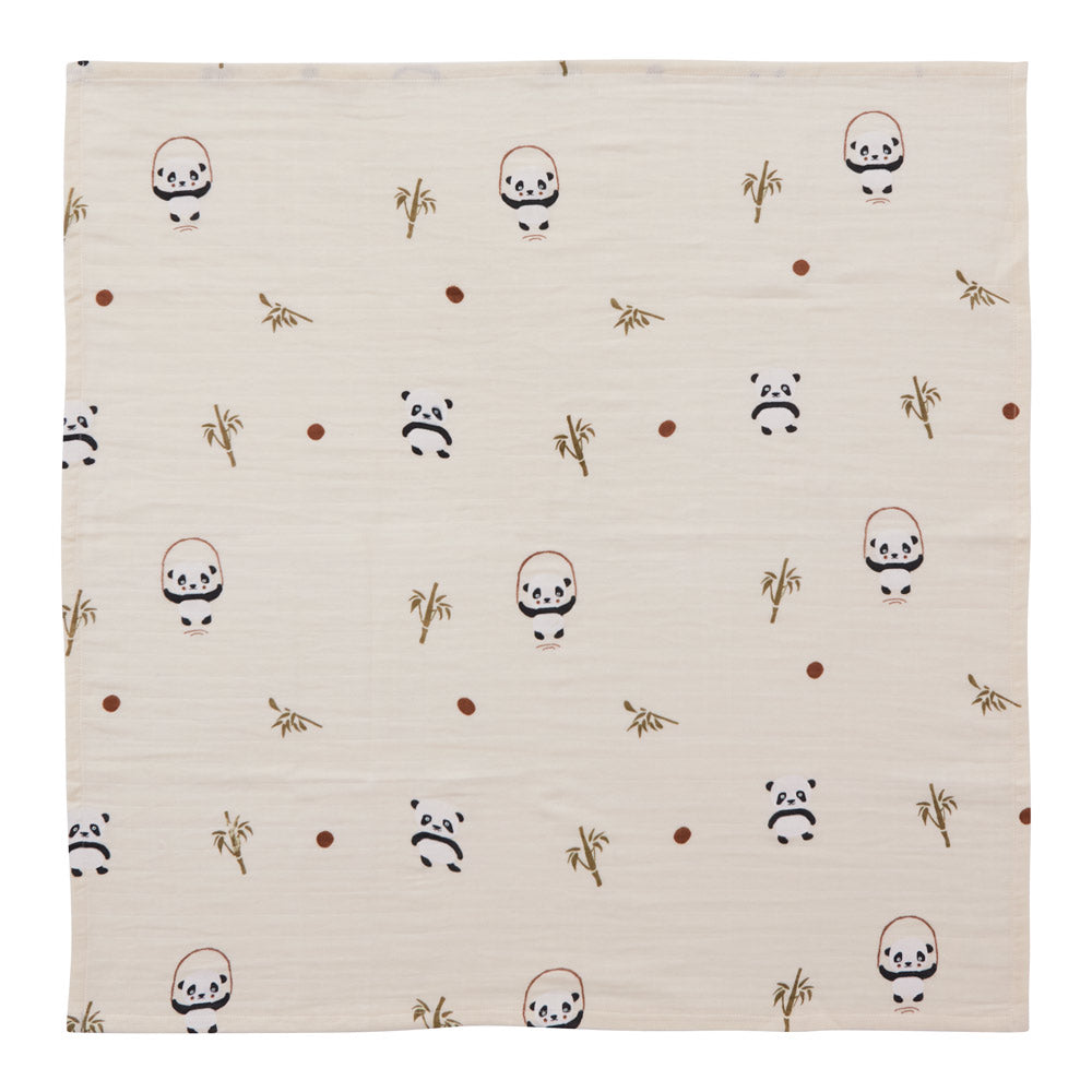 Muslin Square - Panda - 3 Pcs/Pack - Vanilla