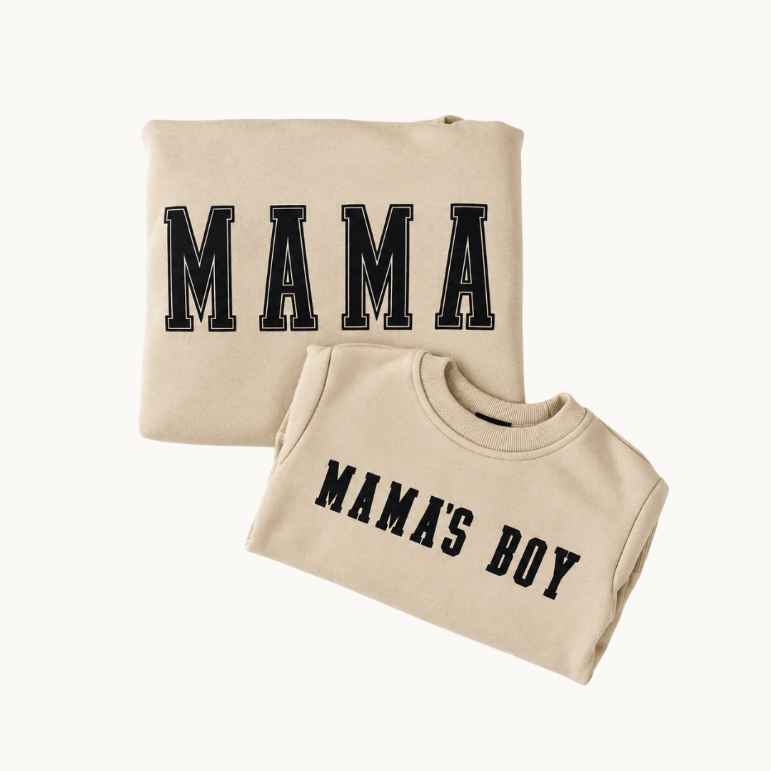 MAMAS BOY CREWNECK - BEIGE