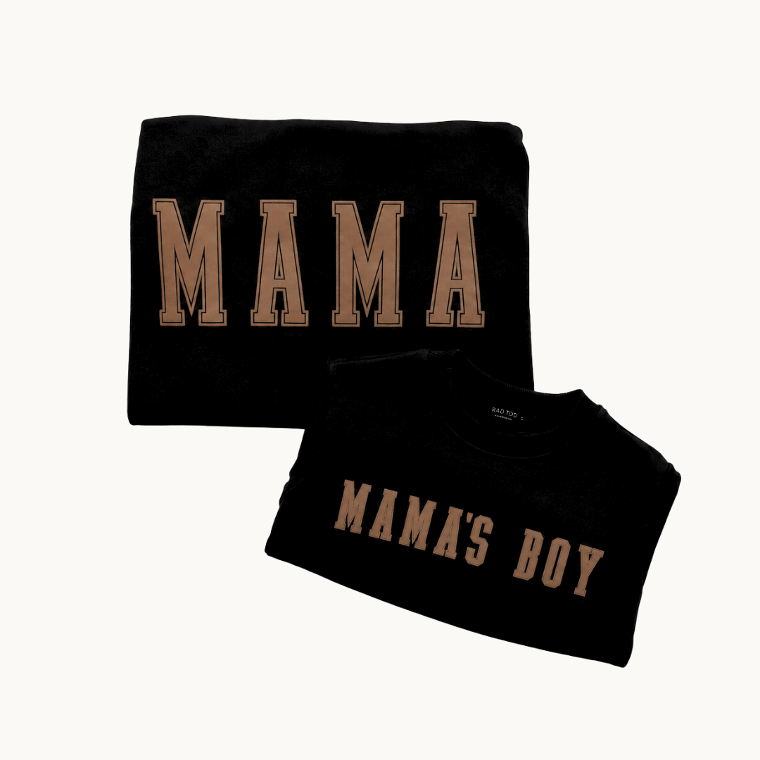 MAMAS BOY CREWNECK - BLACK