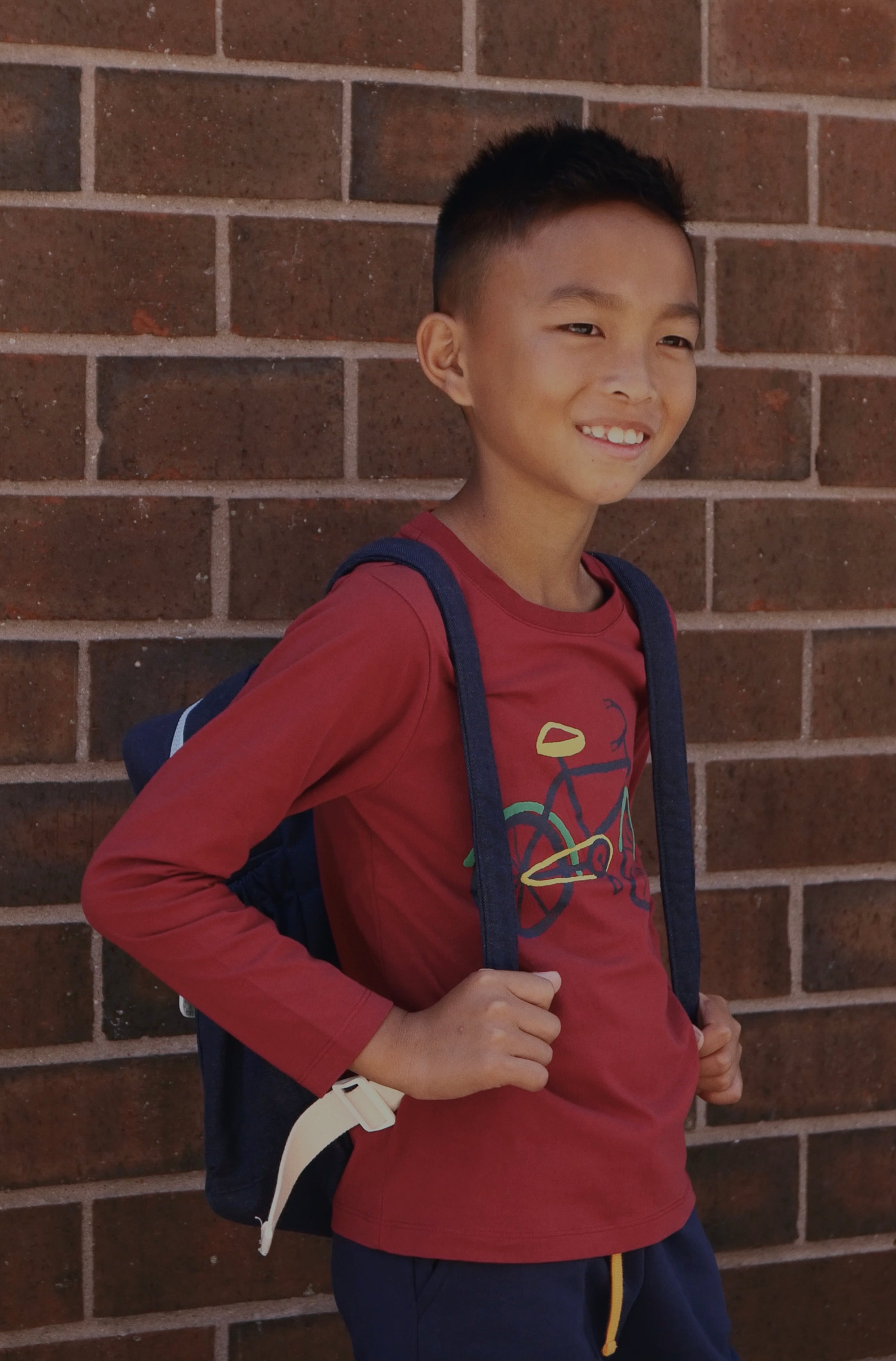 Recycled Cotton Bicyclette Kid T-shirt
