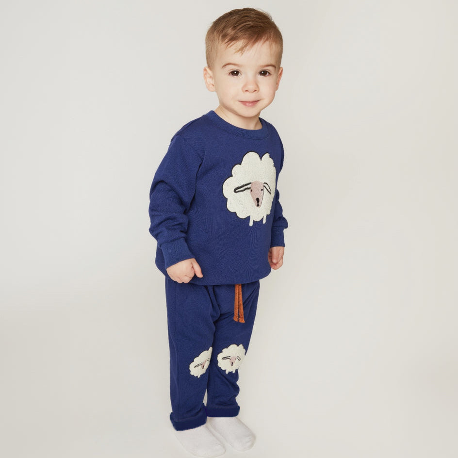 Embroidered Cozy Sheep Jogger