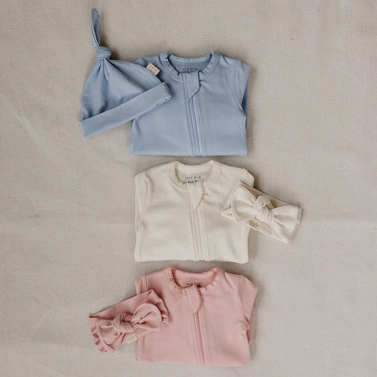Cream Pointelle Cotton Zipper
