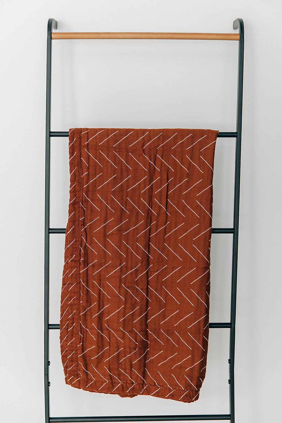 Rust Mudcloth Muslin Quilt Mebie Baby