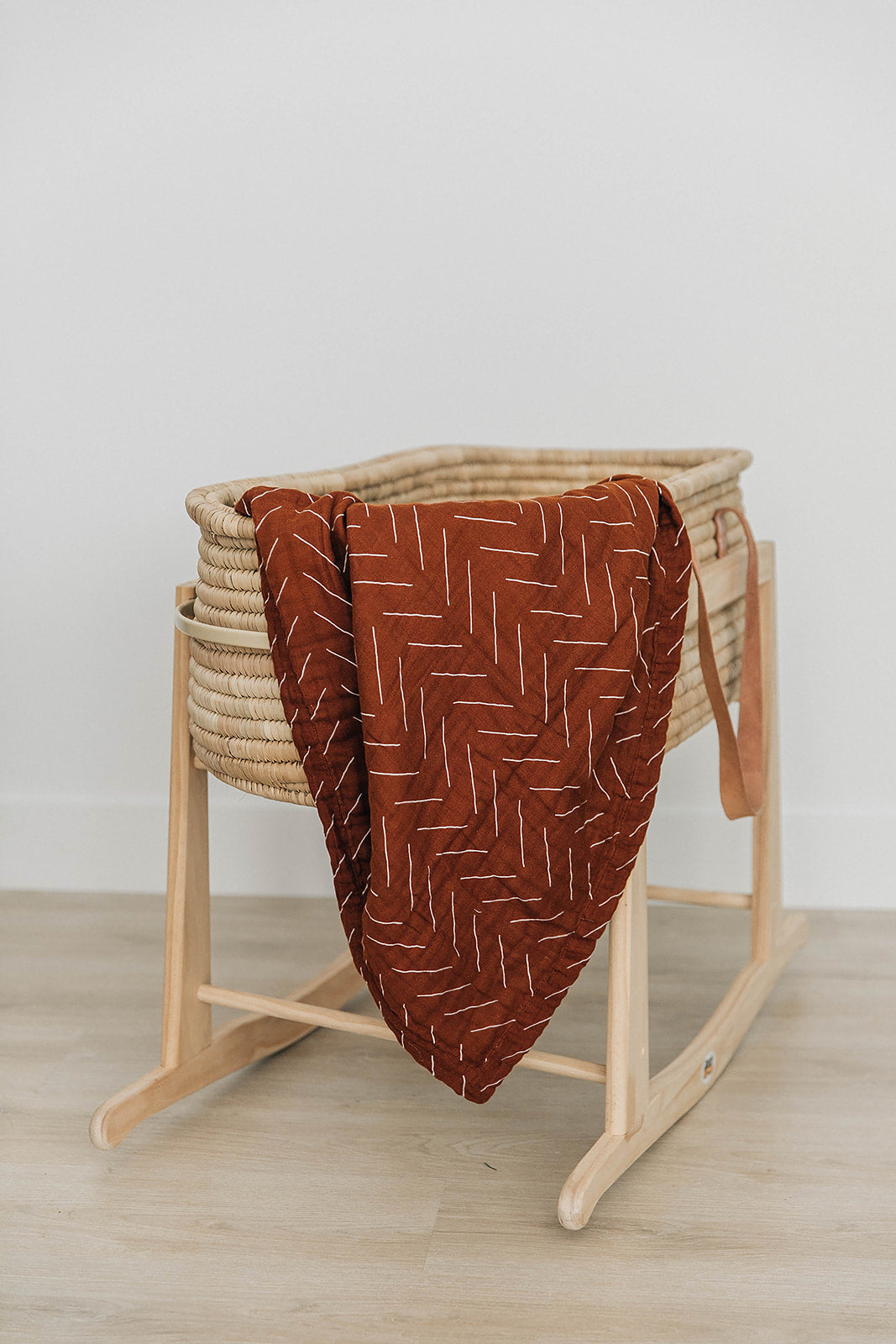 Rust Mudcloth Muslin Quilt Mebie Baby