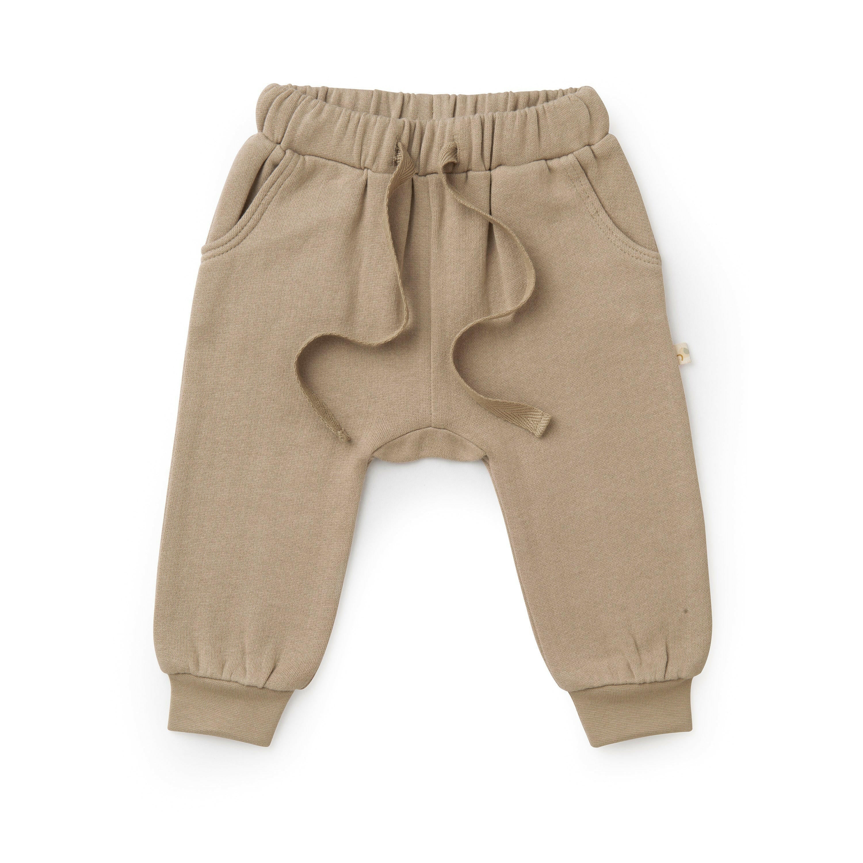 Organic Baby Toddler Jogger Pants - Mocha Jogger Pants Makemake Organics