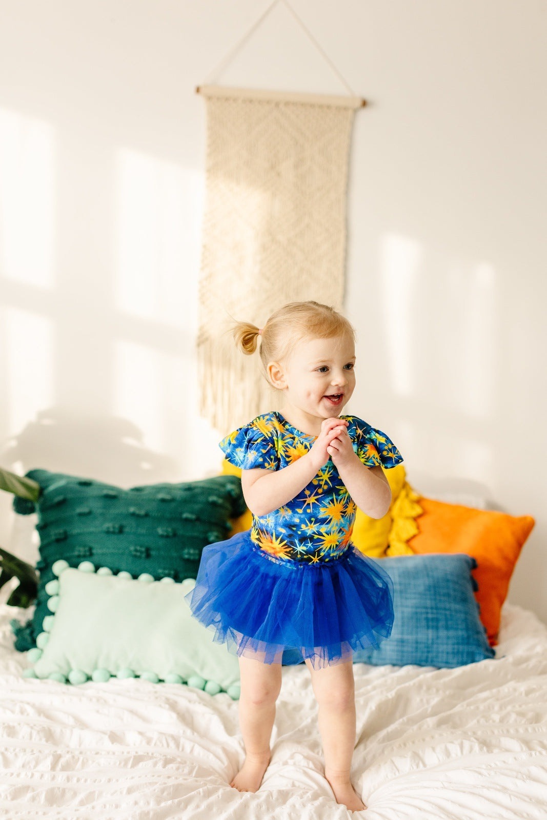 Starry Starry Night Ruffle Cap Sleeve Party Leotard Dress