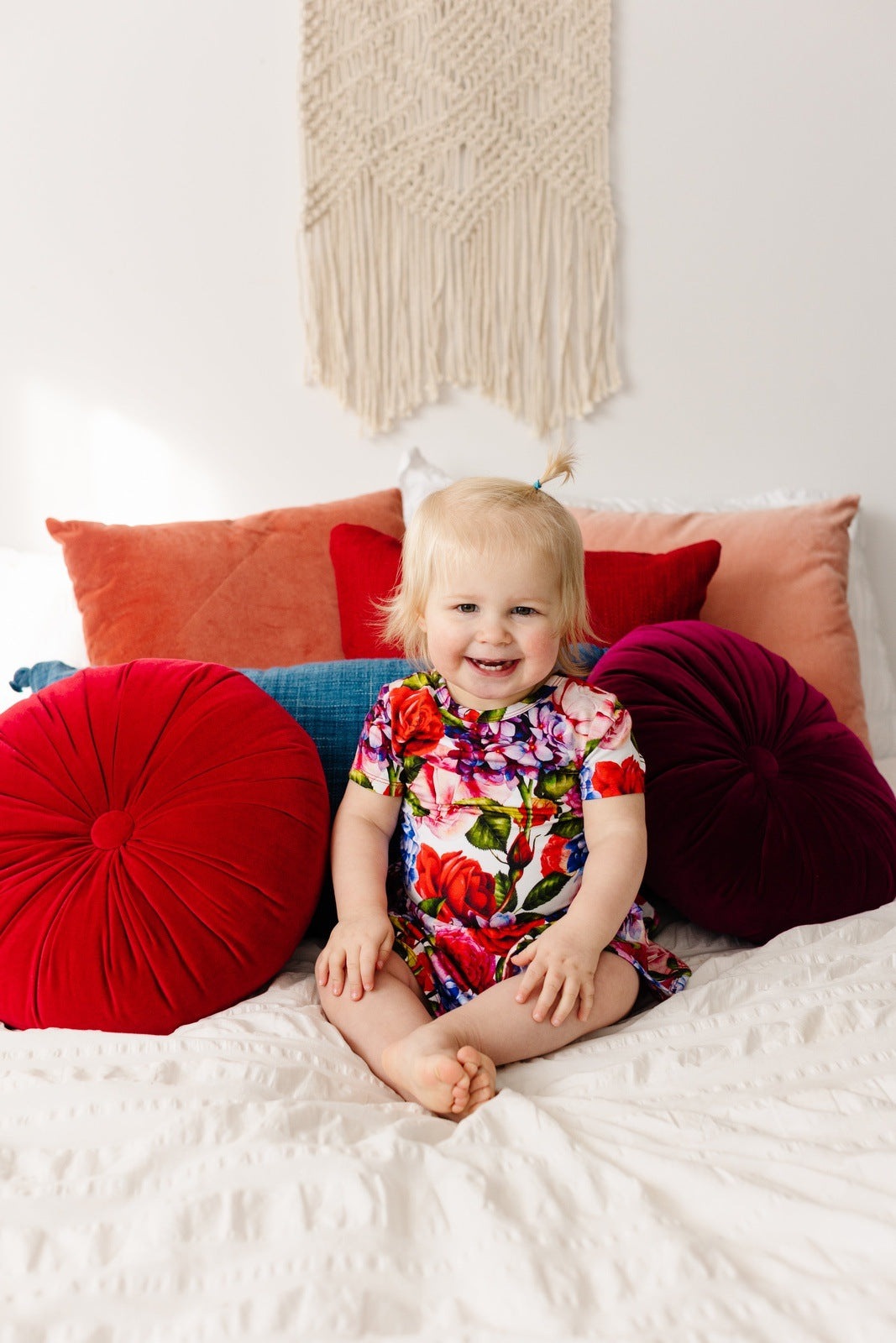 Hydrangea Rose Short Sleeve Leotard Dress