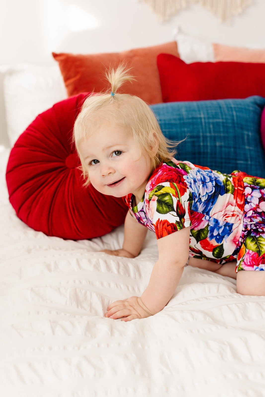 Hydrangea Rose Short Sleeve Leotard Dress