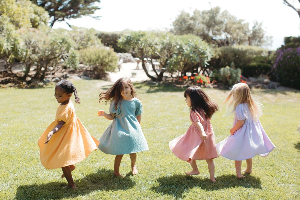 Dress with Puff Sleeves - Teal
