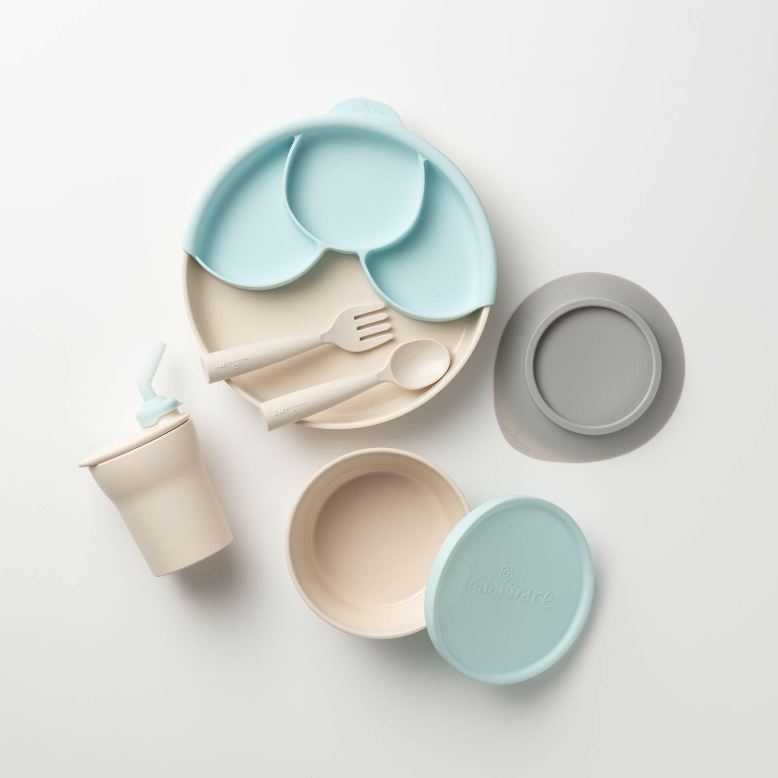 Little Foodie Deluxe - Vanilla + Aqua Miniware