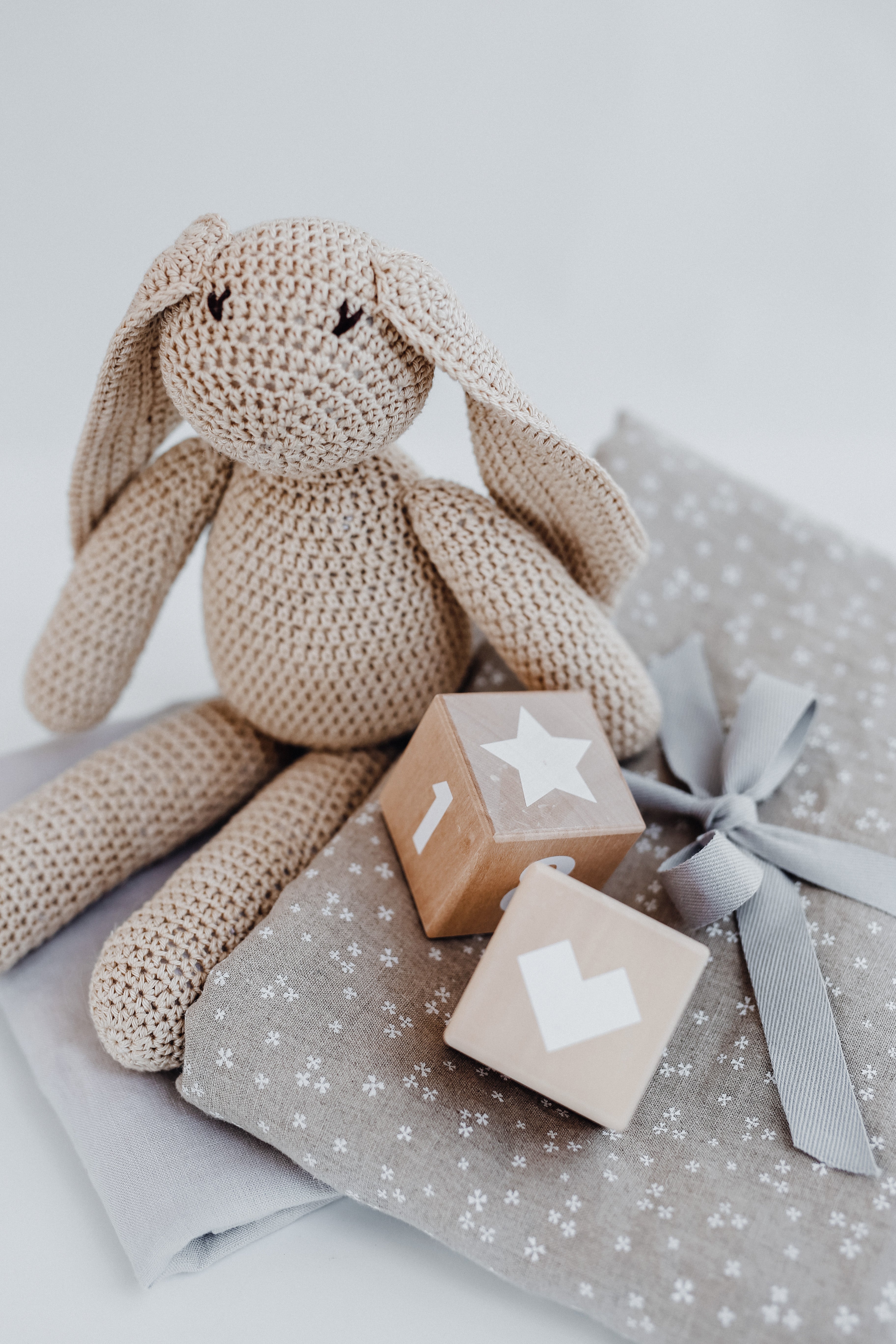 Wooden Math Blocks in White - Wood