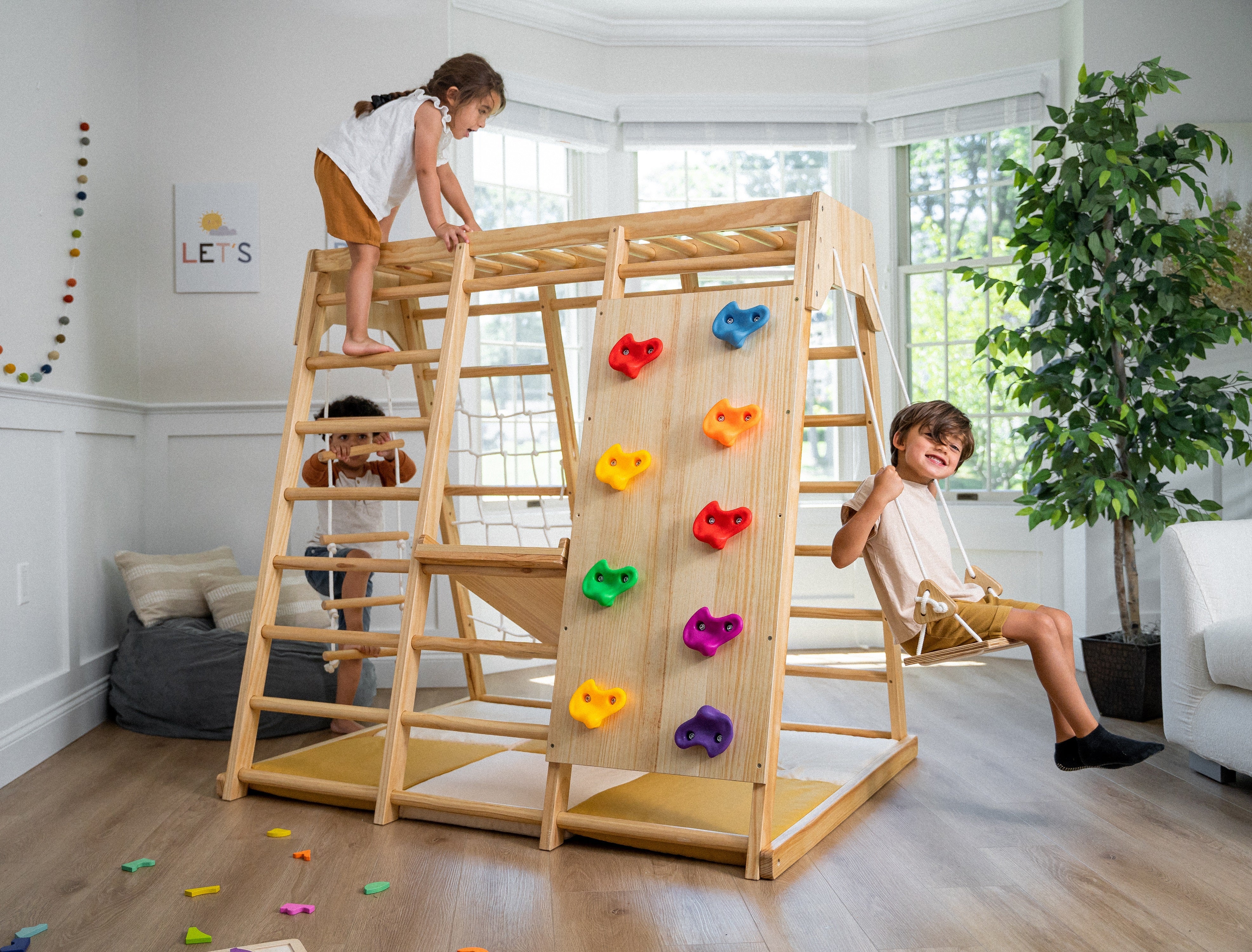 Magnolia - Real Wood 7-in-1 Playset Indoor Avenlur.com