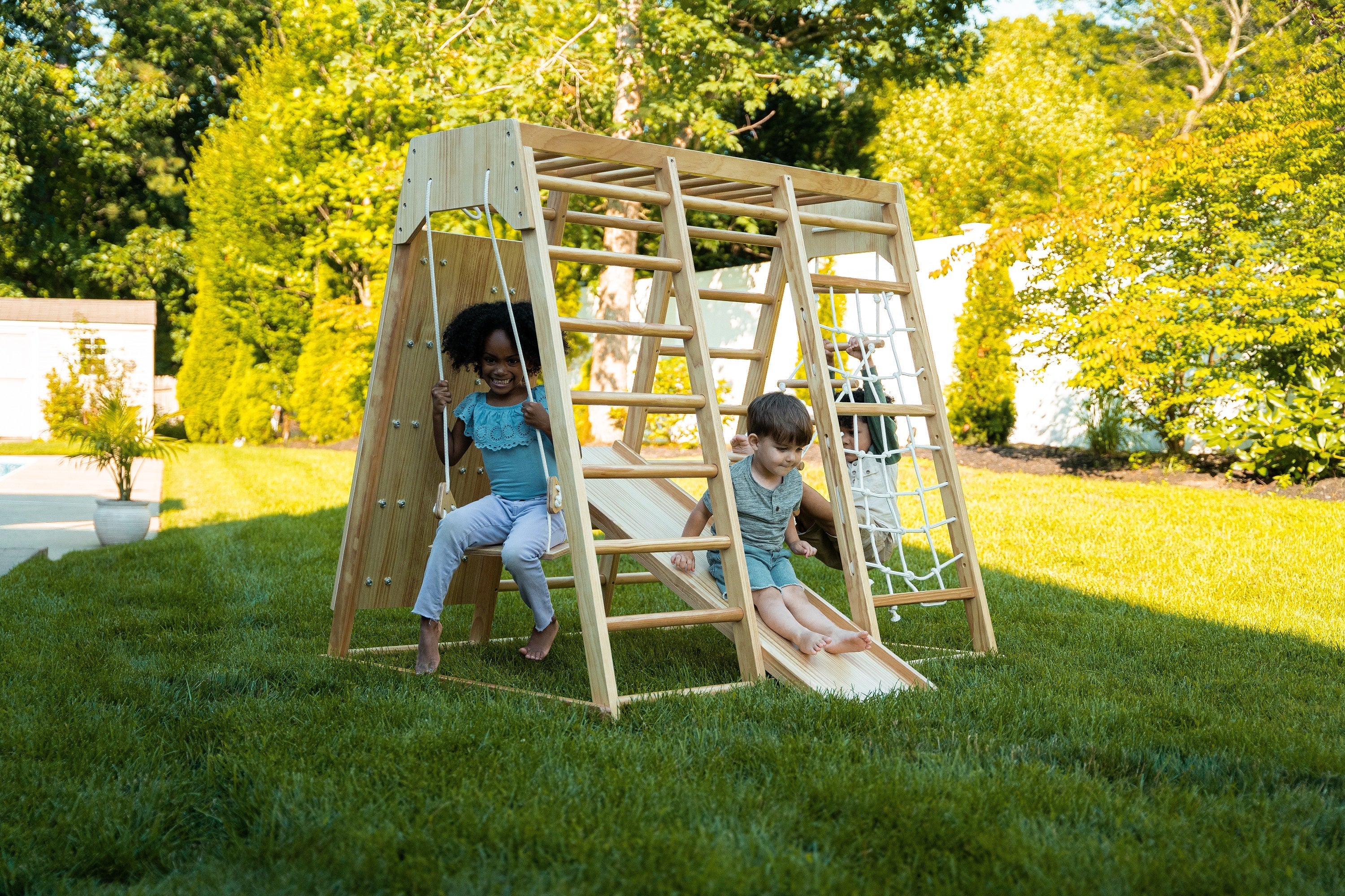 Magnolia - Real Wood 7-in-1 Playset Indoor Avenlur.com