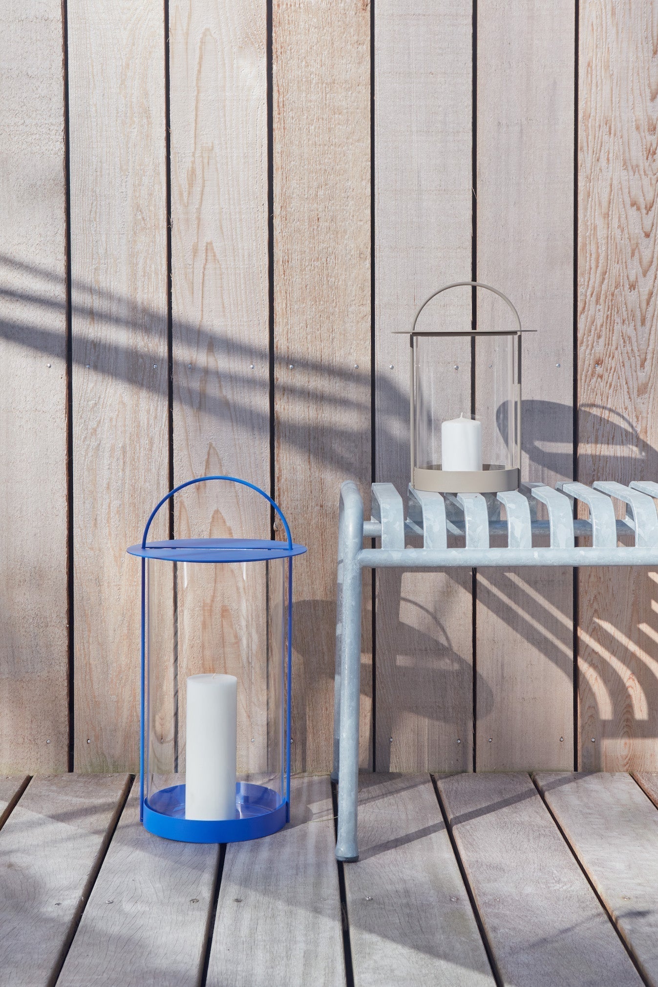 Maki Lantern - Large in Optic Blue