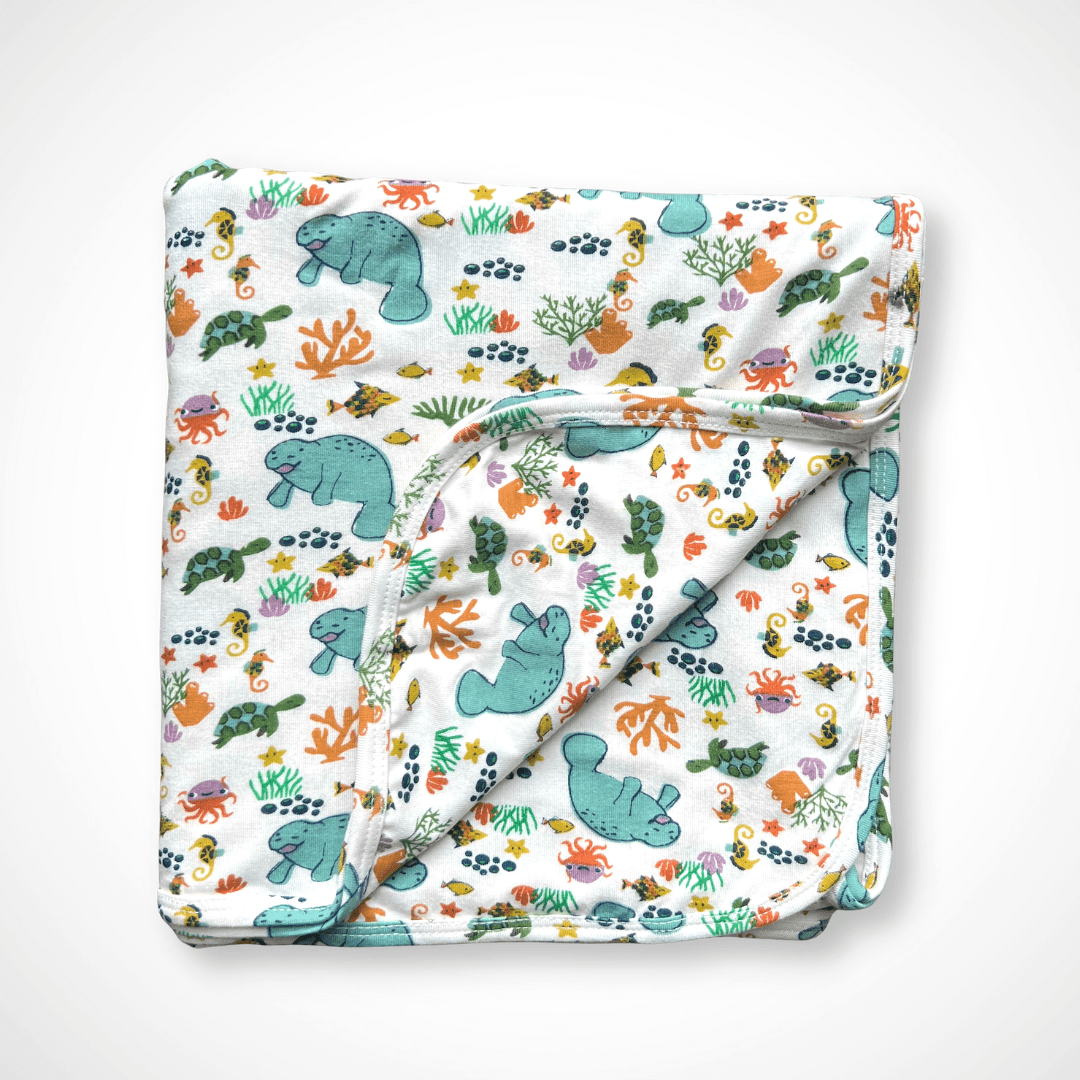 Manatee Gown & Swaddle Set + Gift Box