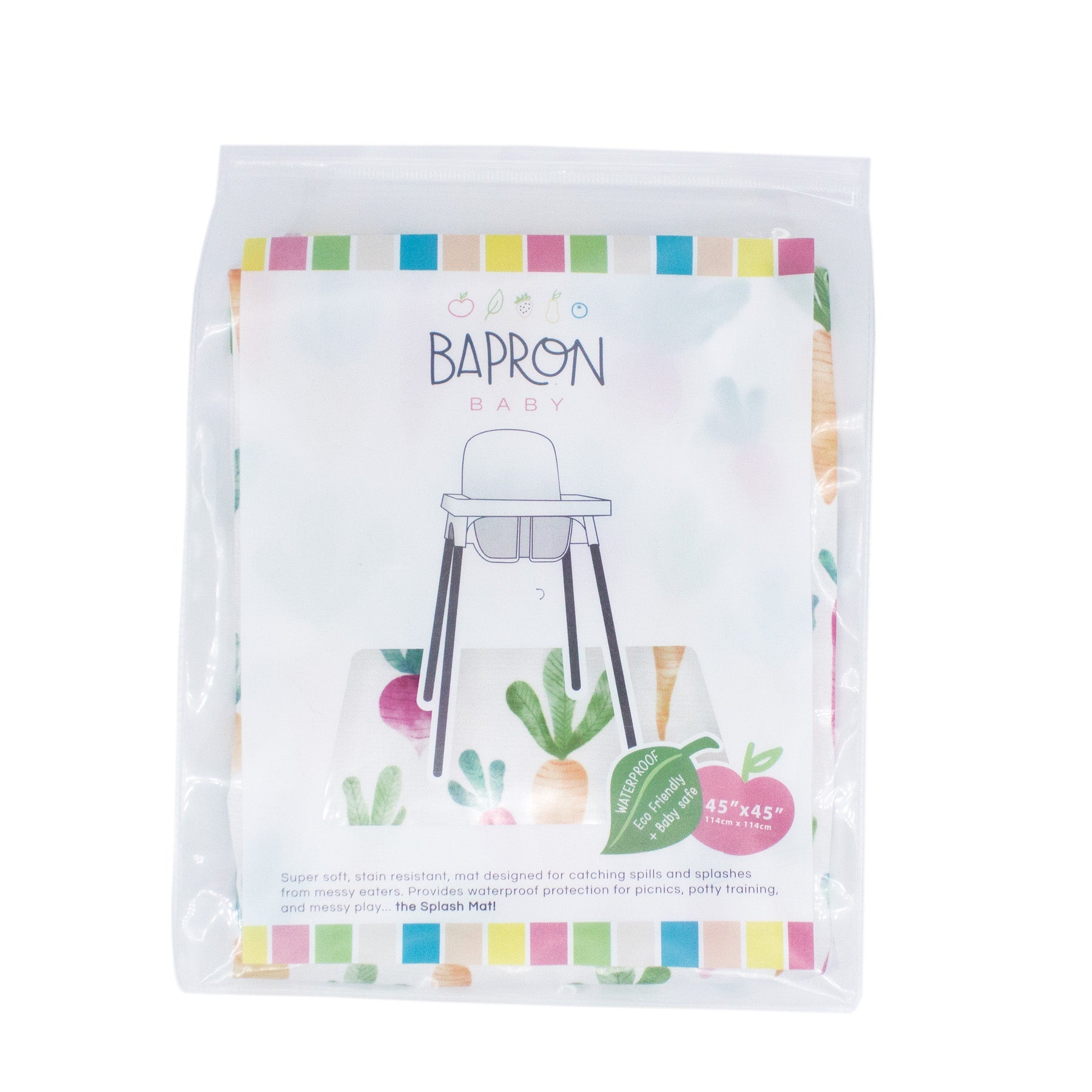Farm Produce Splash Mat - A Waterproof Catch-All for Highchair Spills and More! BapronBaby