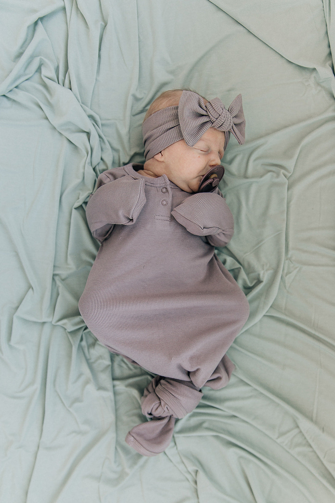 Sage Bamboo Stretch Swaddle Mebie Baby