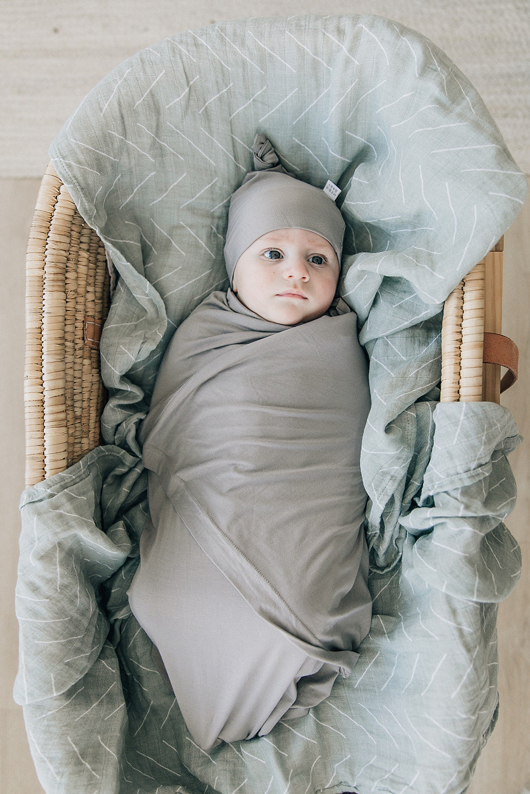Stone Bamboo Hat OR Head Wrap Set Mebie Baby