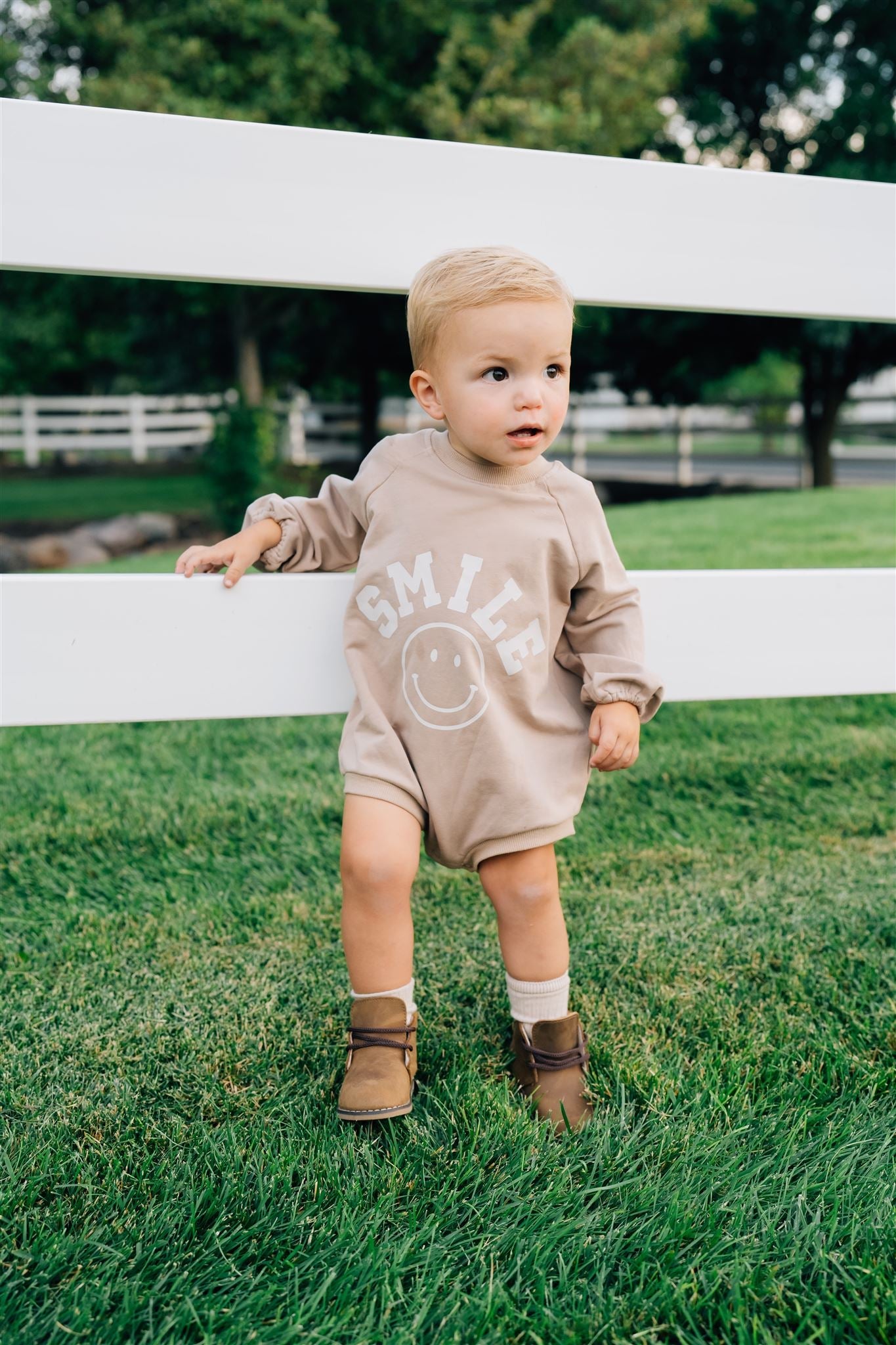 Smile French Terry Bodysuit Mebie Baby