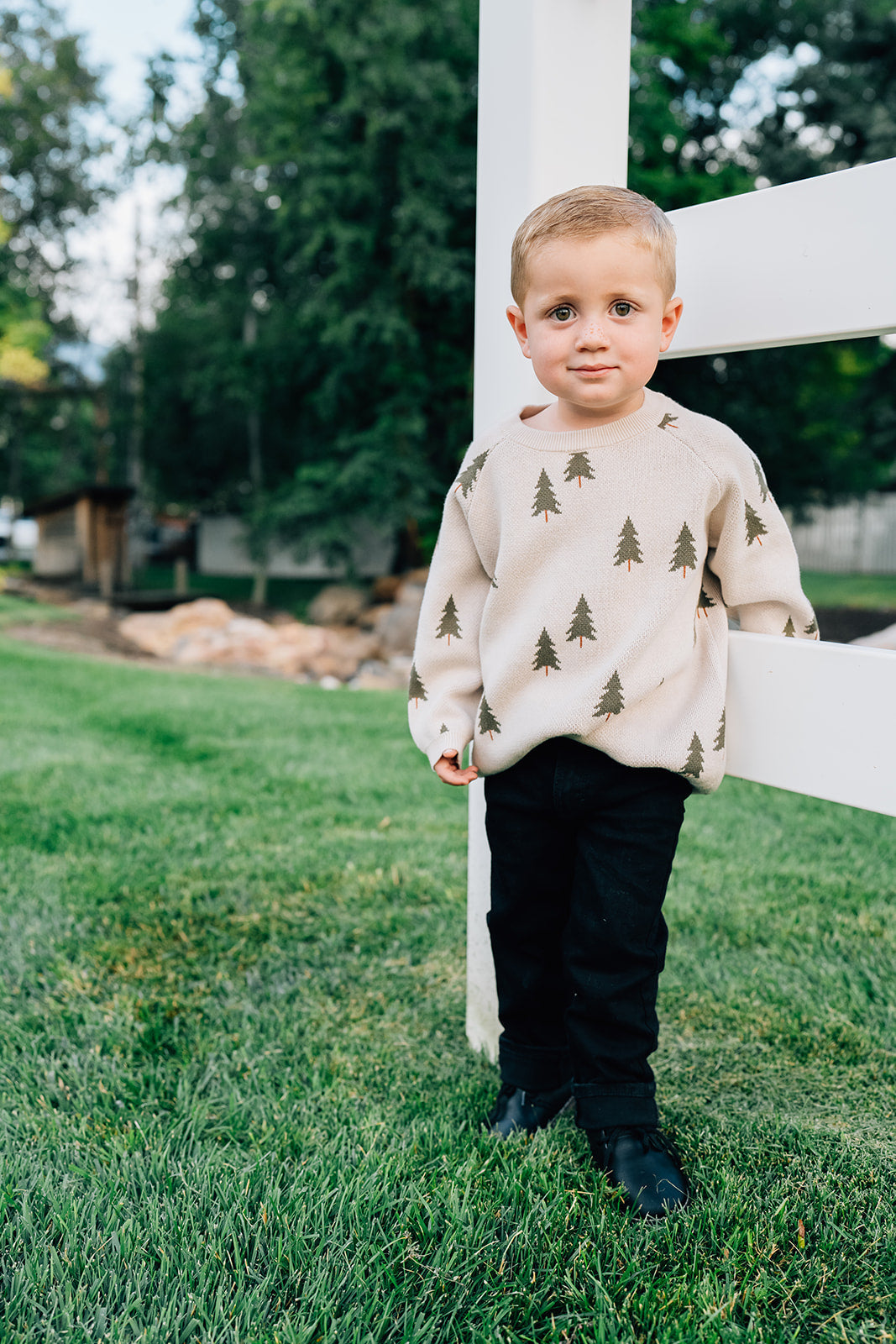 Pine Tree Knit Sweater Mebie Baby