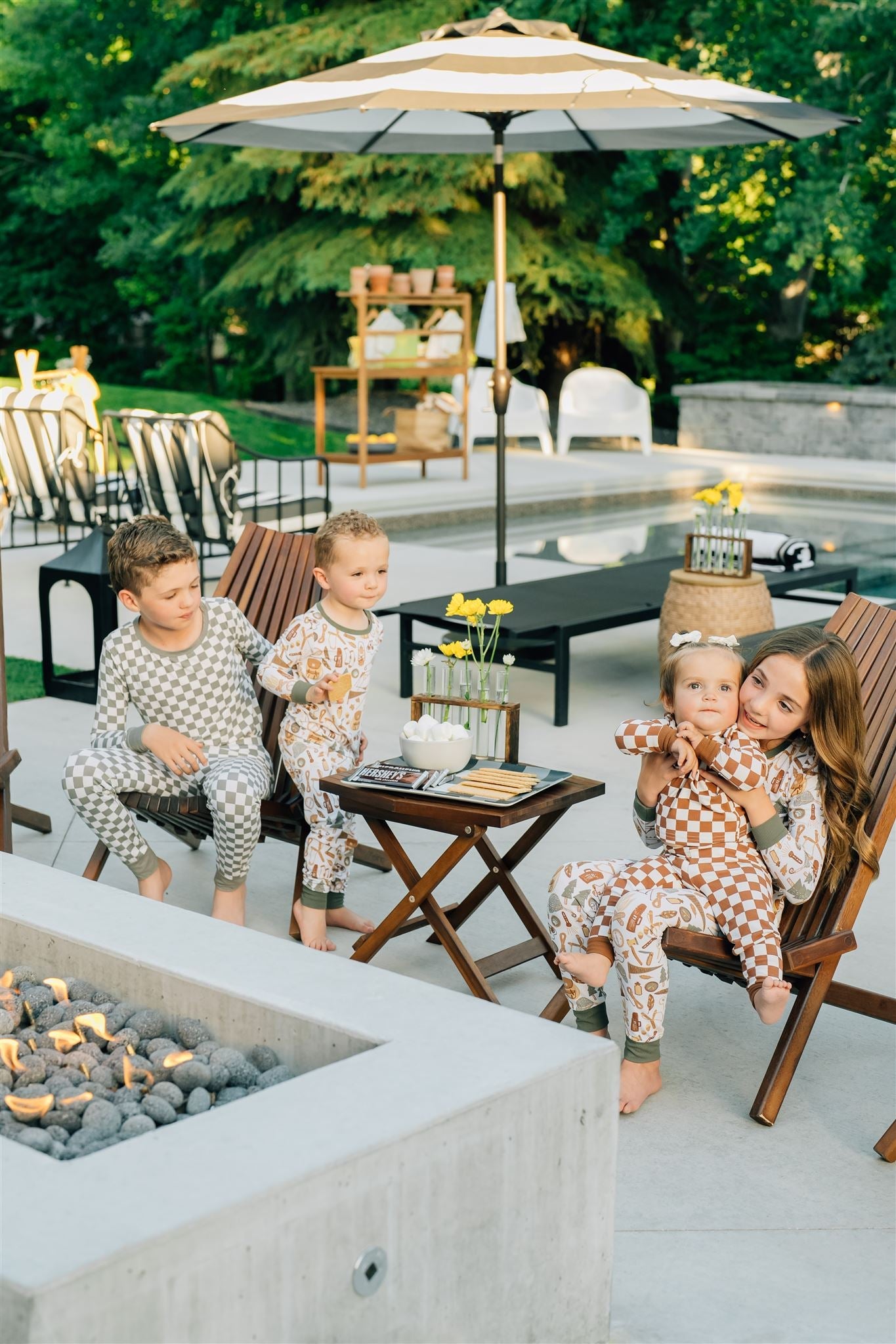 Light Green Checkered Bamboo Cozy Set  Mebie Baby