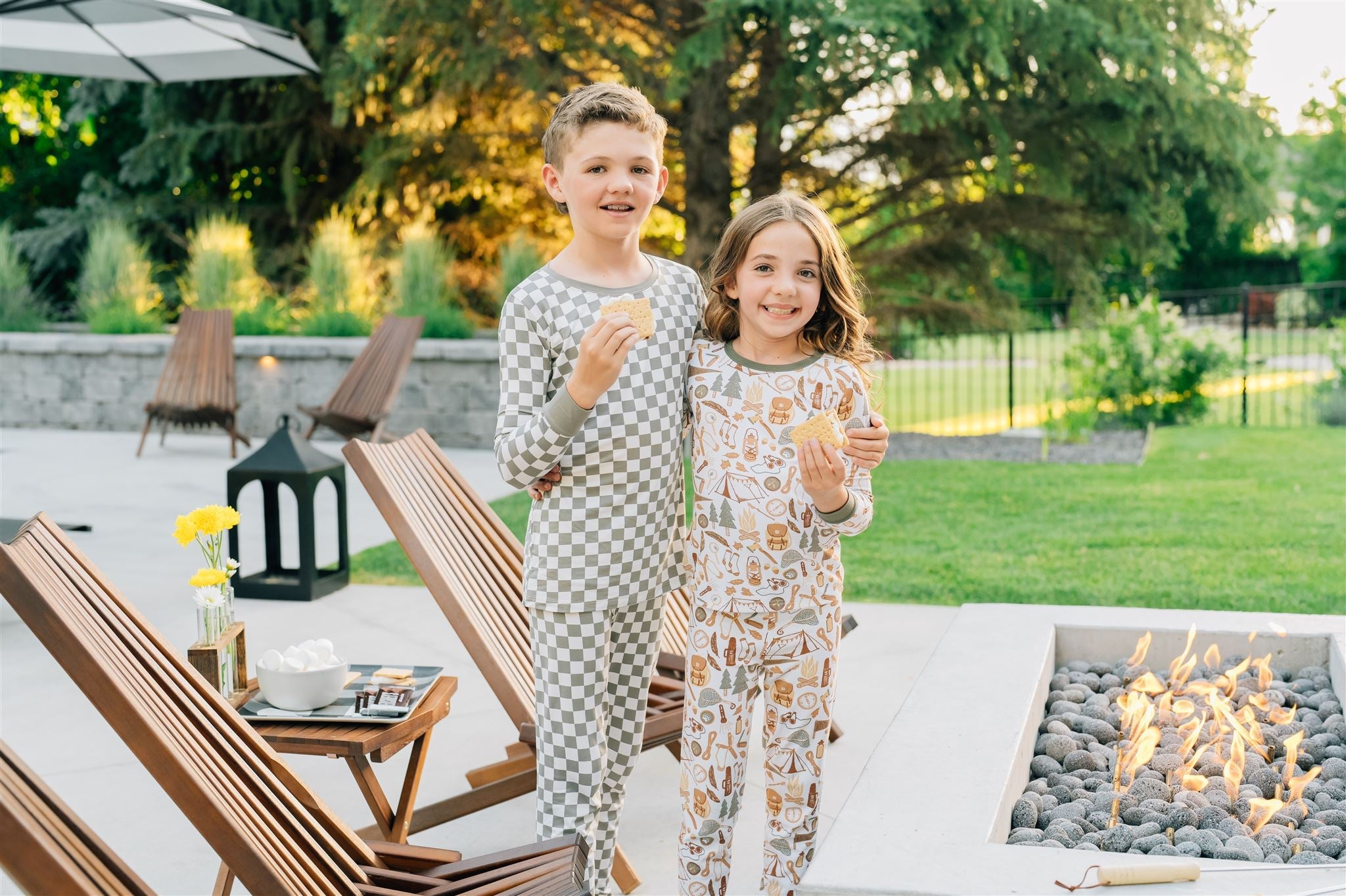 Camping Trip Ribbed Bamboo Cozy Set  Mebie Baby