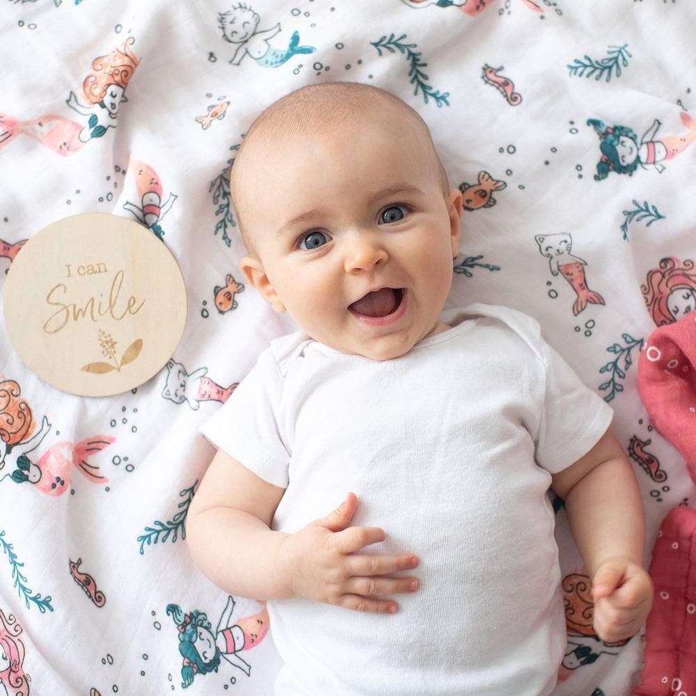 Mermaid + Bubbles Oh So Soft Snuggle Blanket Snuggle Blanket Bebe au Lait