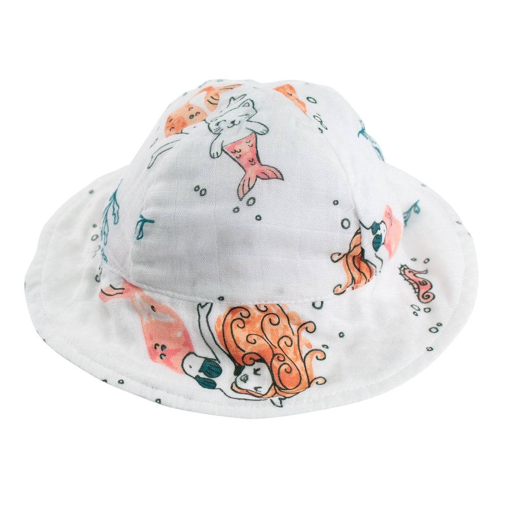Mermaids Oh So Soft Muslin Sun Hat Sun Hat Bebe au Lait
