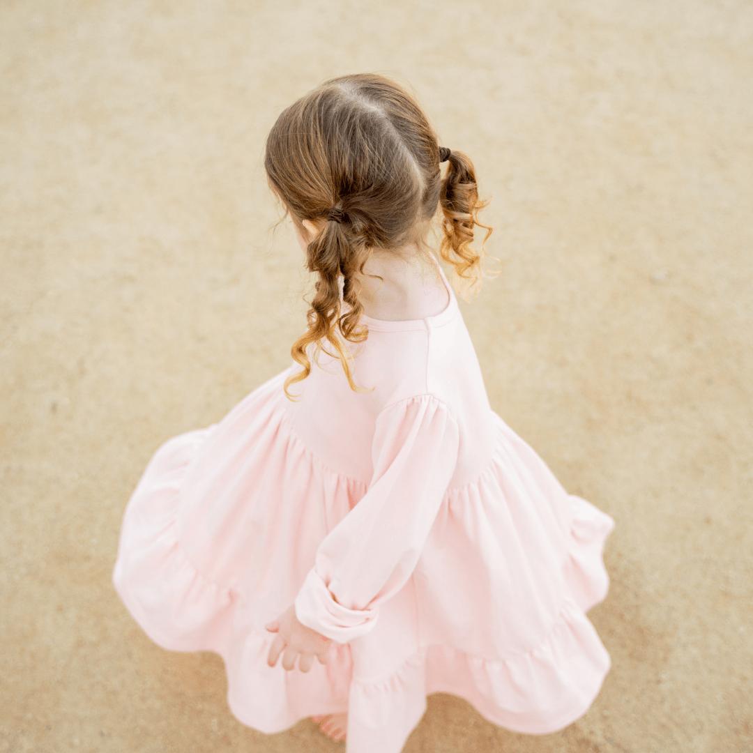 3 Tier Sweater Dress - Perfect Pink - Terry