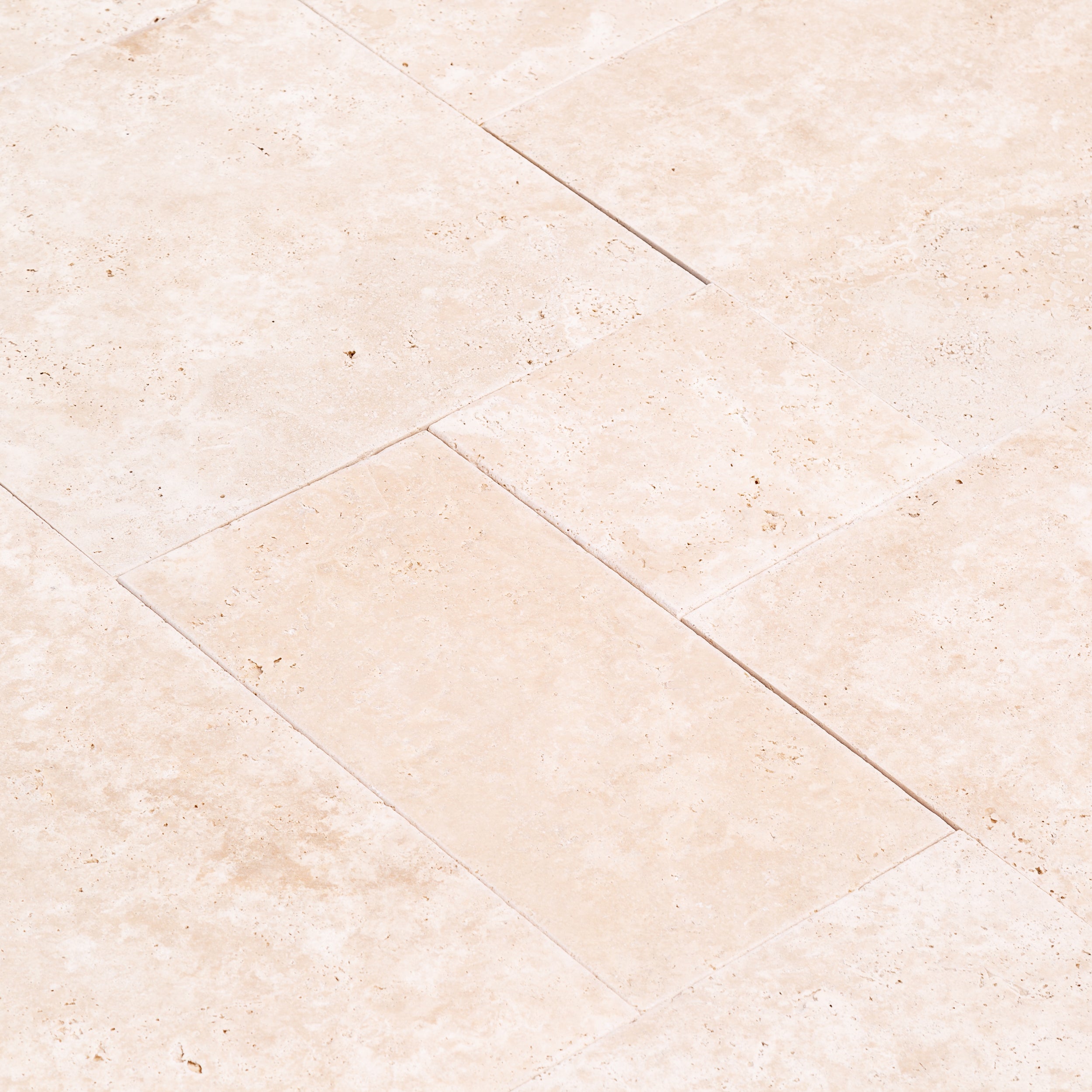 Travertine Miletos Ivory Pattern Tumbled Pavers - Belair Collection