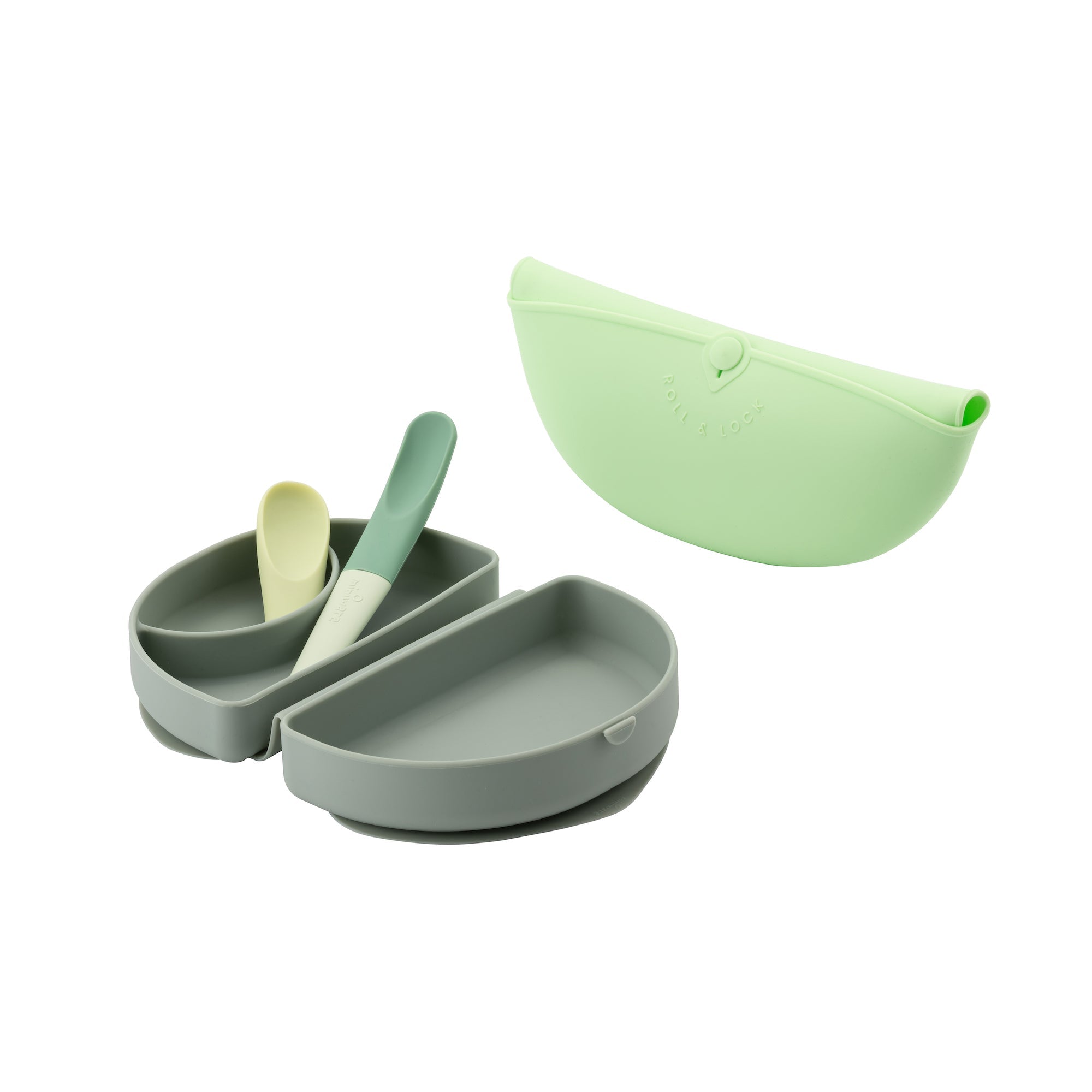 Sili Mini Go: Silicone Travel Meal Set - Green Energy