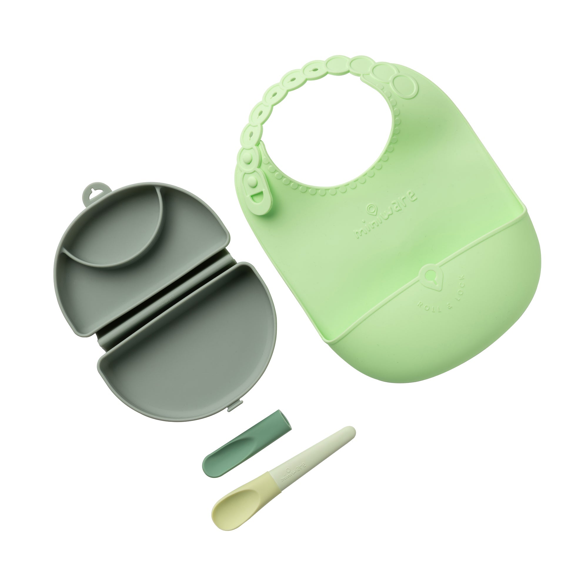 Sili Mini Go: Silicone Travel Meal Set - Green Energy