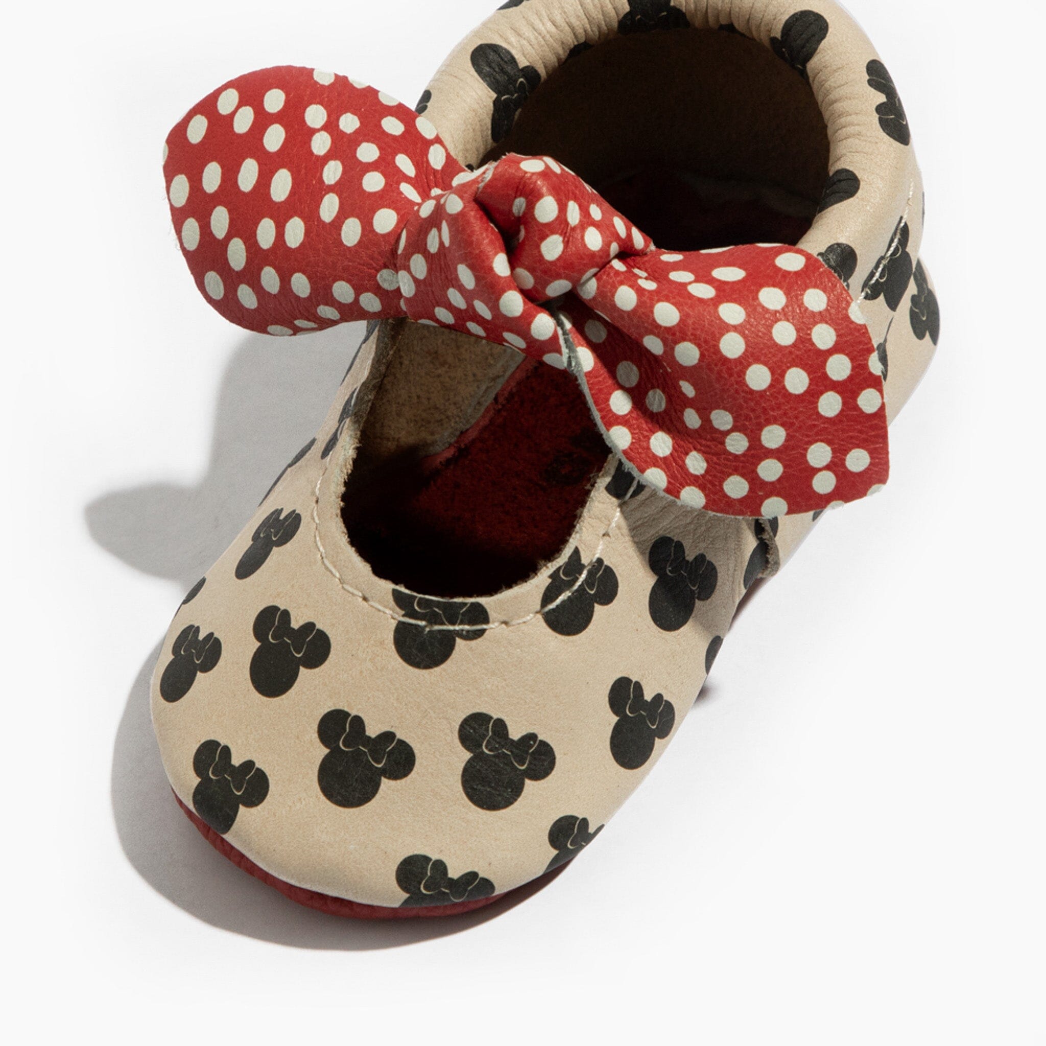 Minnie Dots Knotted Bow Baby Shoe