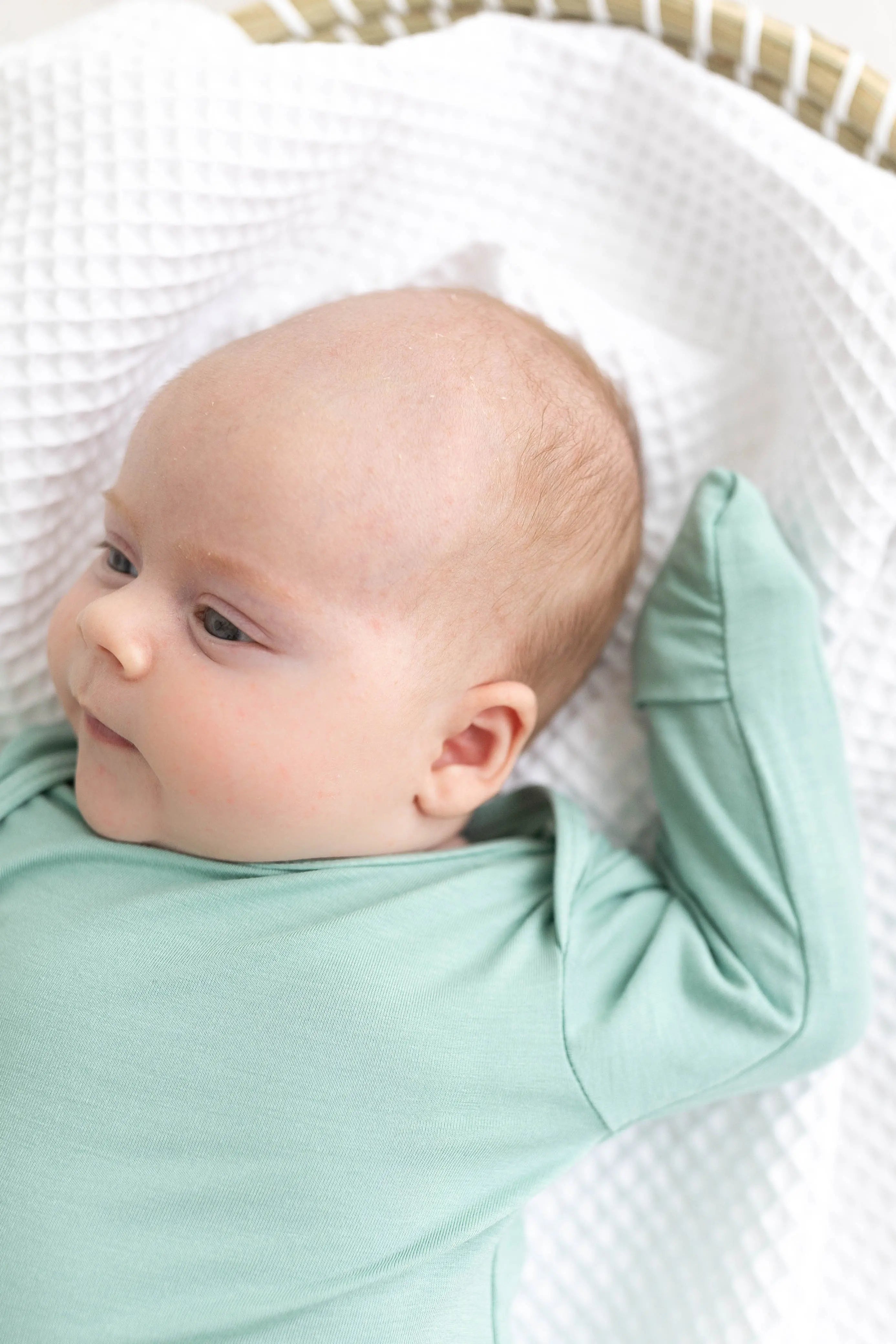 Newborn Knotted Baby Gown and Hat Set - Crew - (Newborn-3 months) Mint, Navy Blue, Pink, Camel Brown
