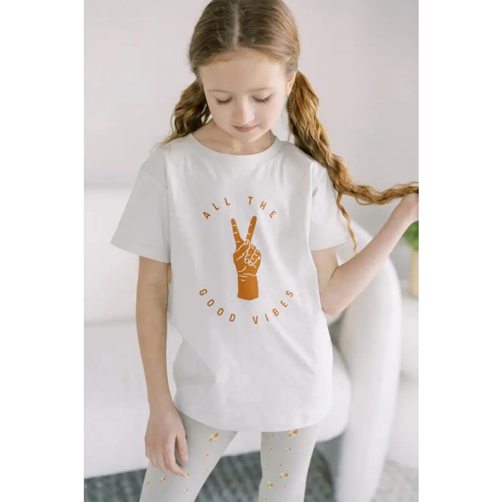 All the Good Vibes Kid's Graphic T-Shirt - Mint