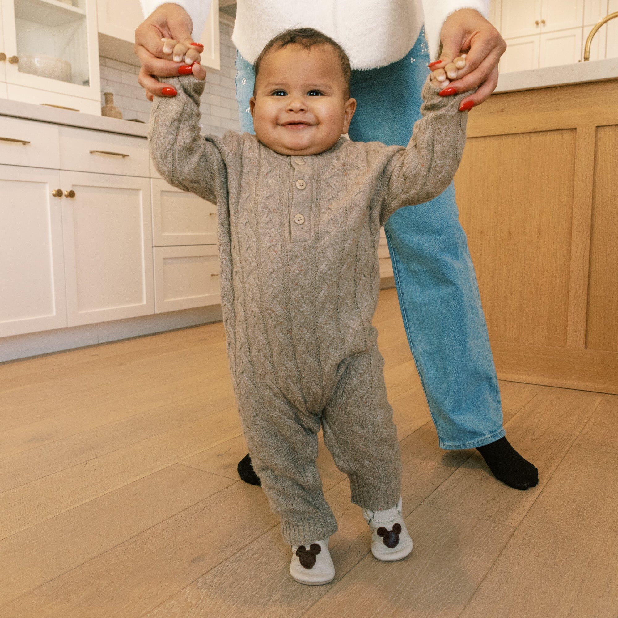 Disney Mocha Mickey Mouse City Baby Shoe