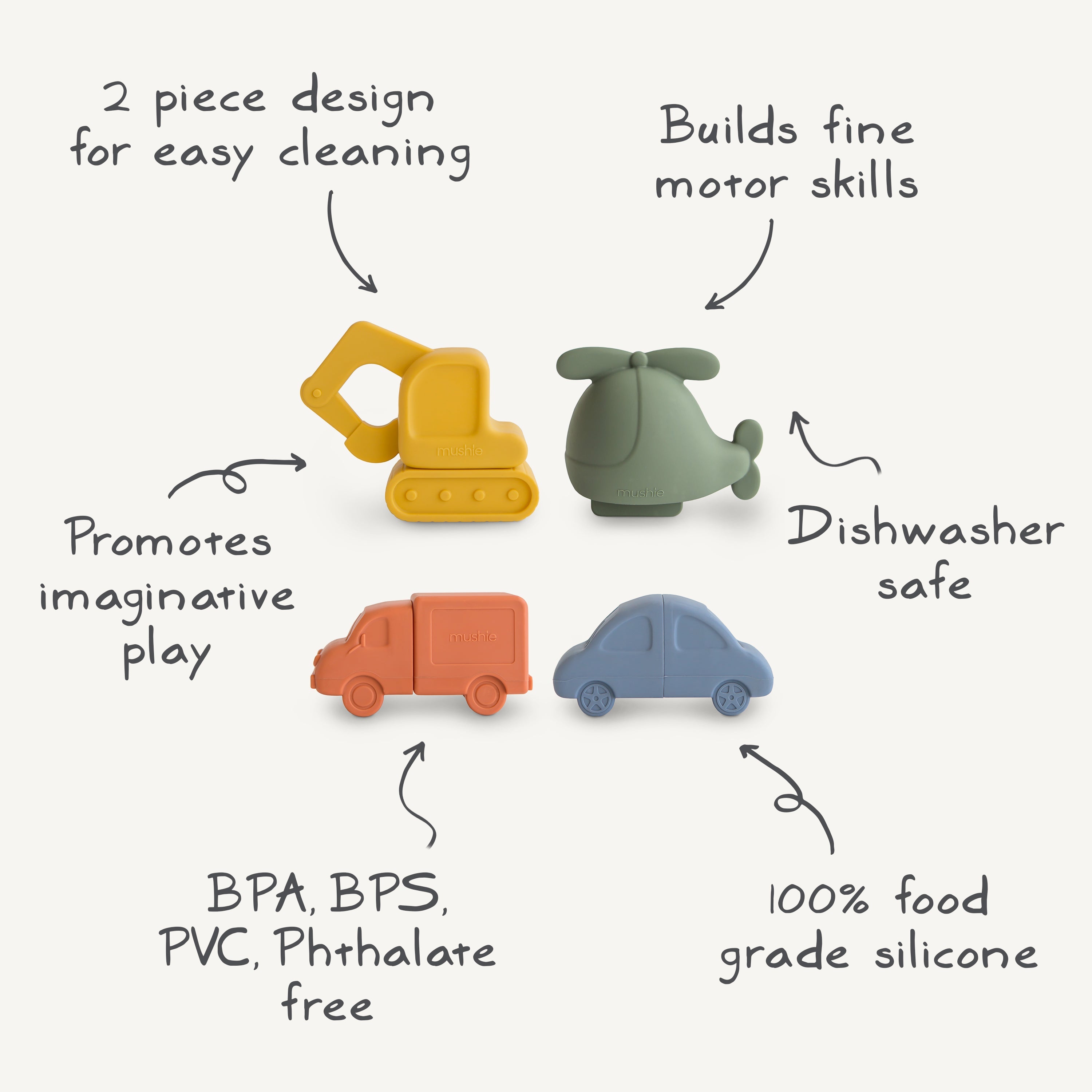 Vehicles Mold Free Bath Play Set