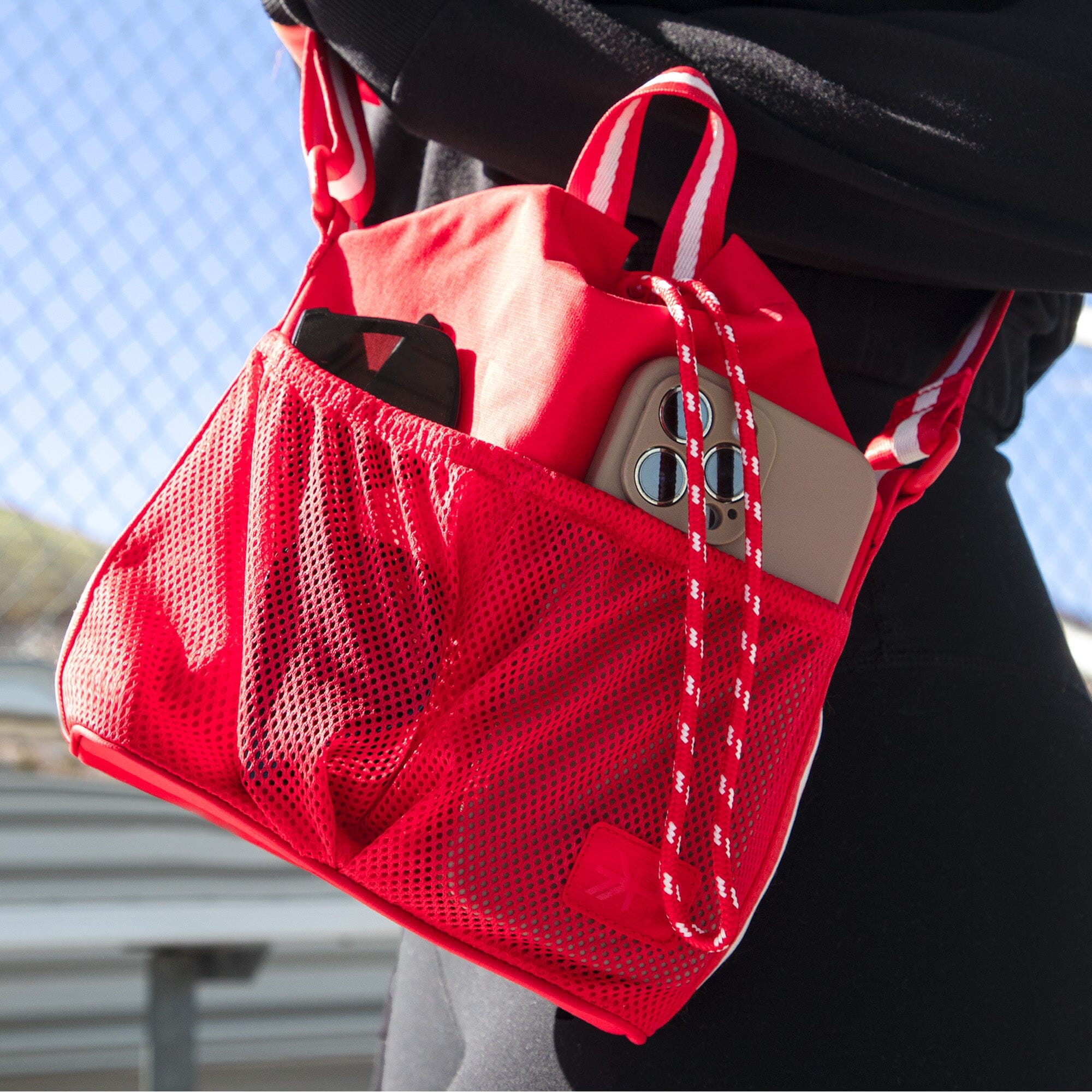 Cherry Motion Bucket Crossbody