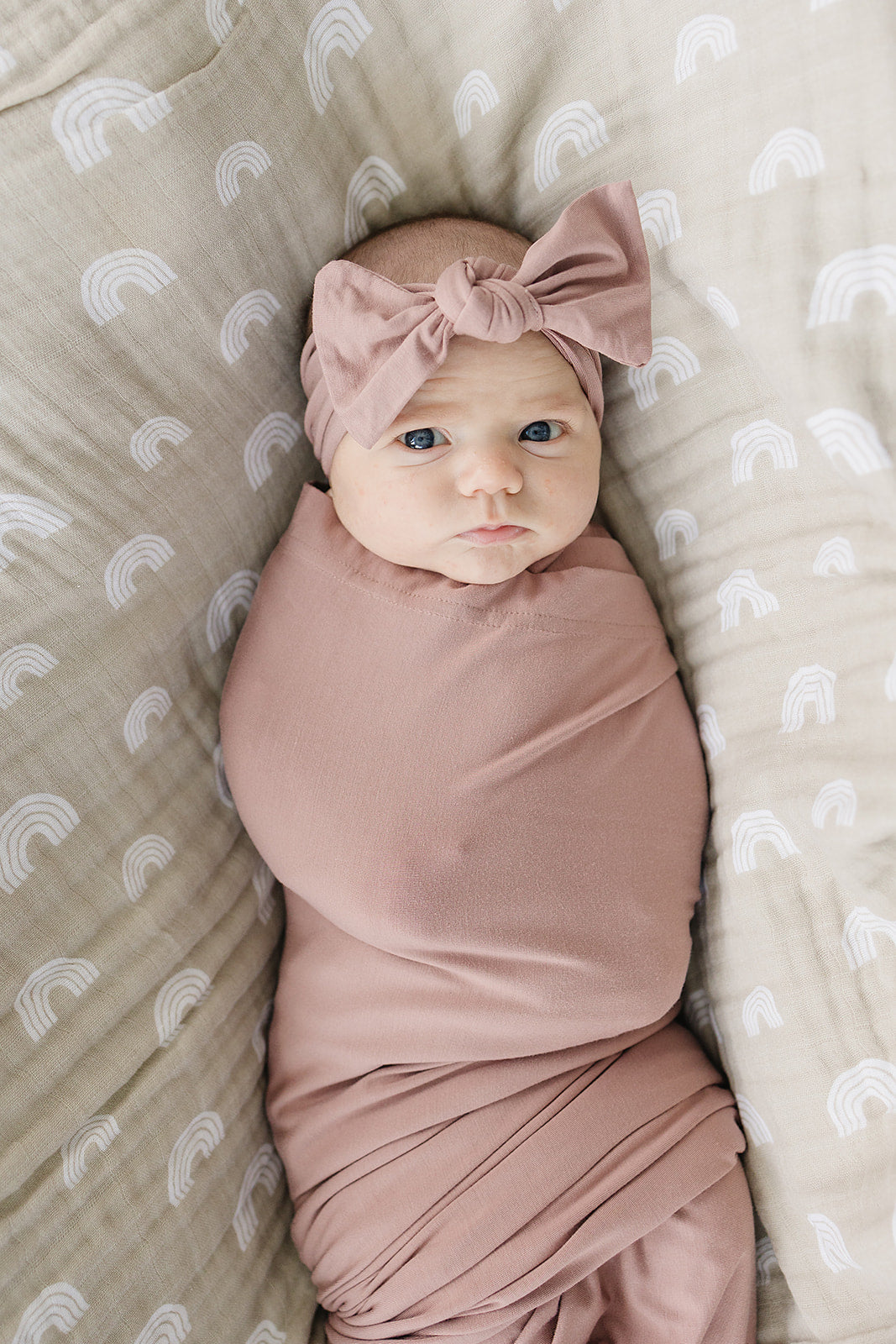 Dusty Rose Bamboo Head Wrap Set Mebie Baby